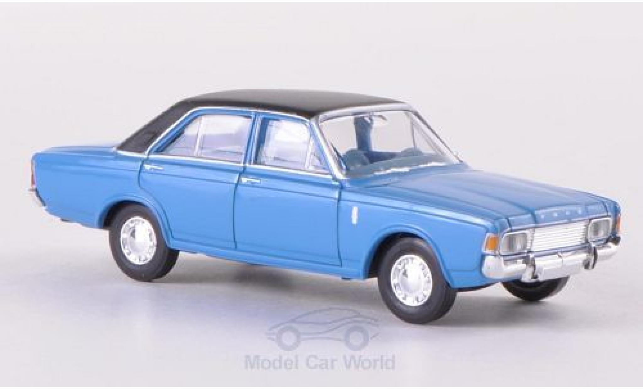 Ford 20M 1/87 Brekina 20m (P7b) blu/matt-nero modellino in miniatura