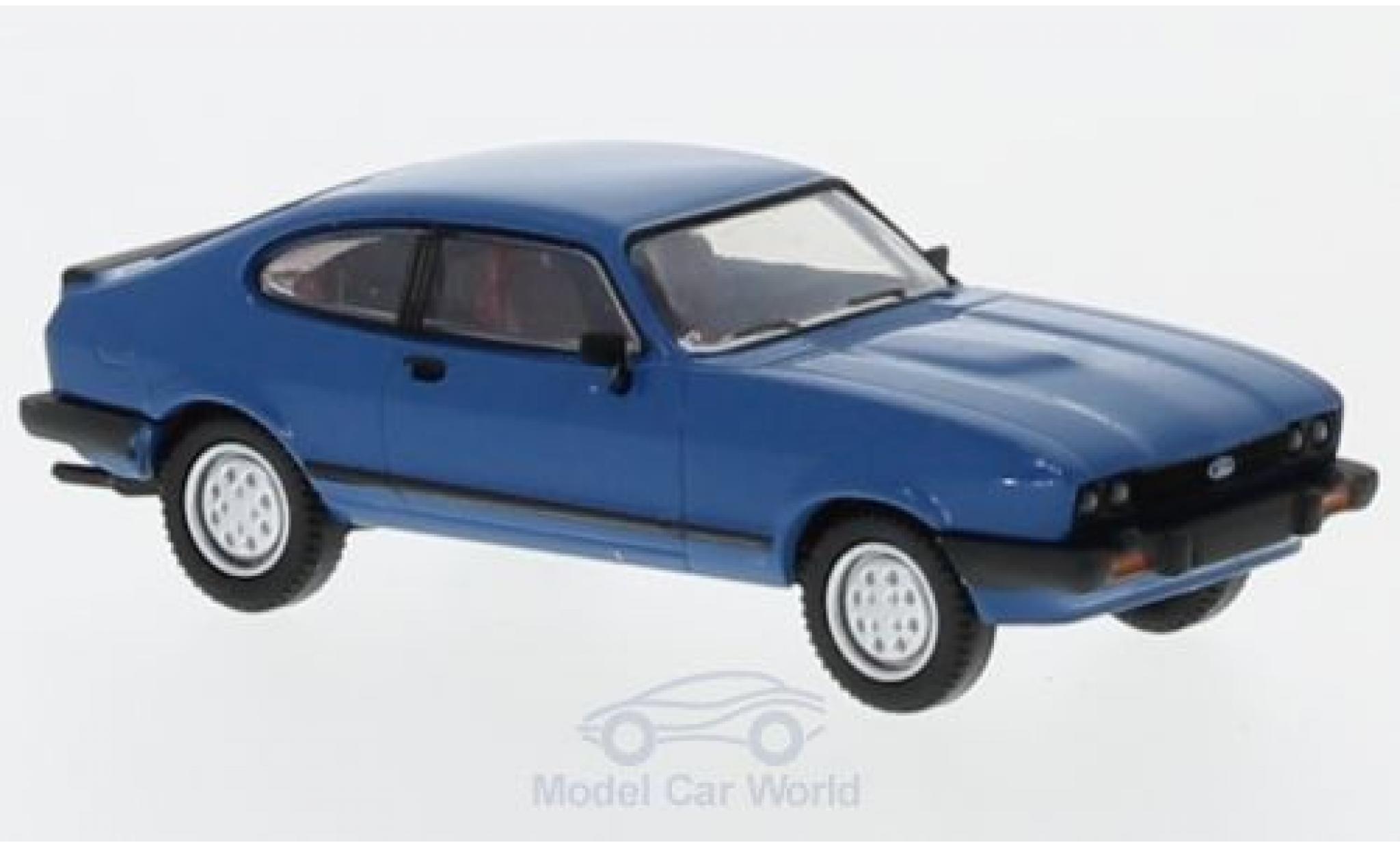 Ford Capri 1/87 Brekina MKIII blu 1981 modellino in miniatura