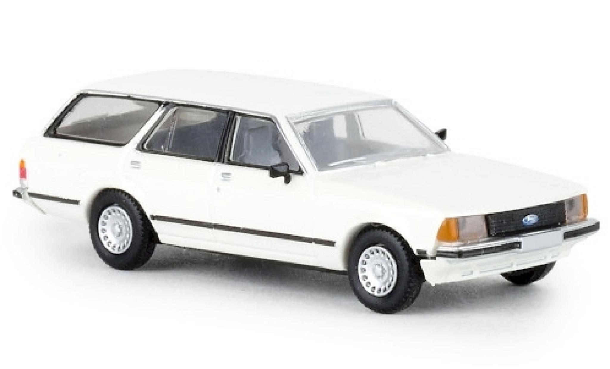 Ford Granada 1/87 Brekina II Turnier bianco 1977 TD modellino in miniatura