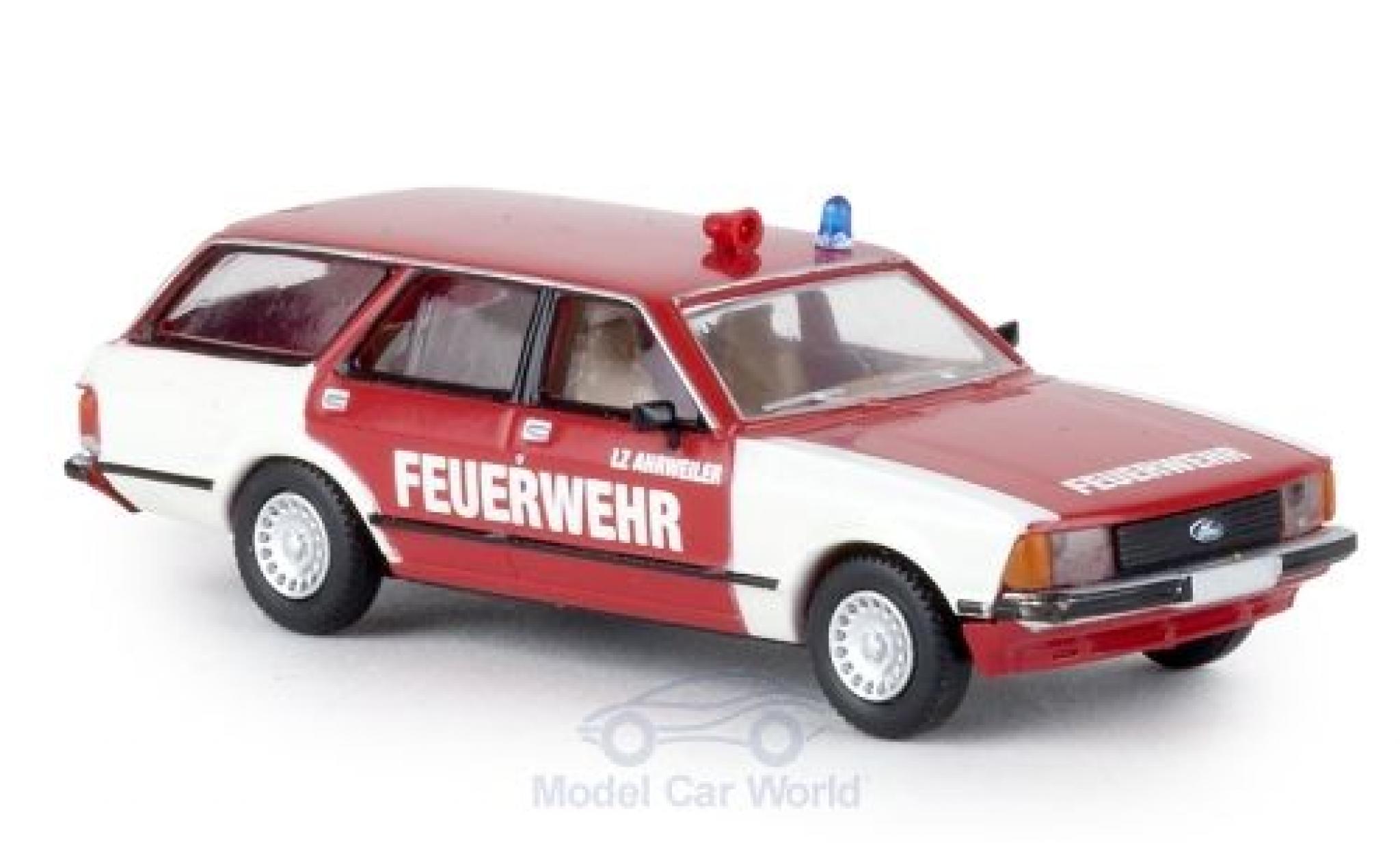 Ford Granada 1/87 Brekina MKII Turnier Feuerwehr Ahrweiler modellino in miniatura
