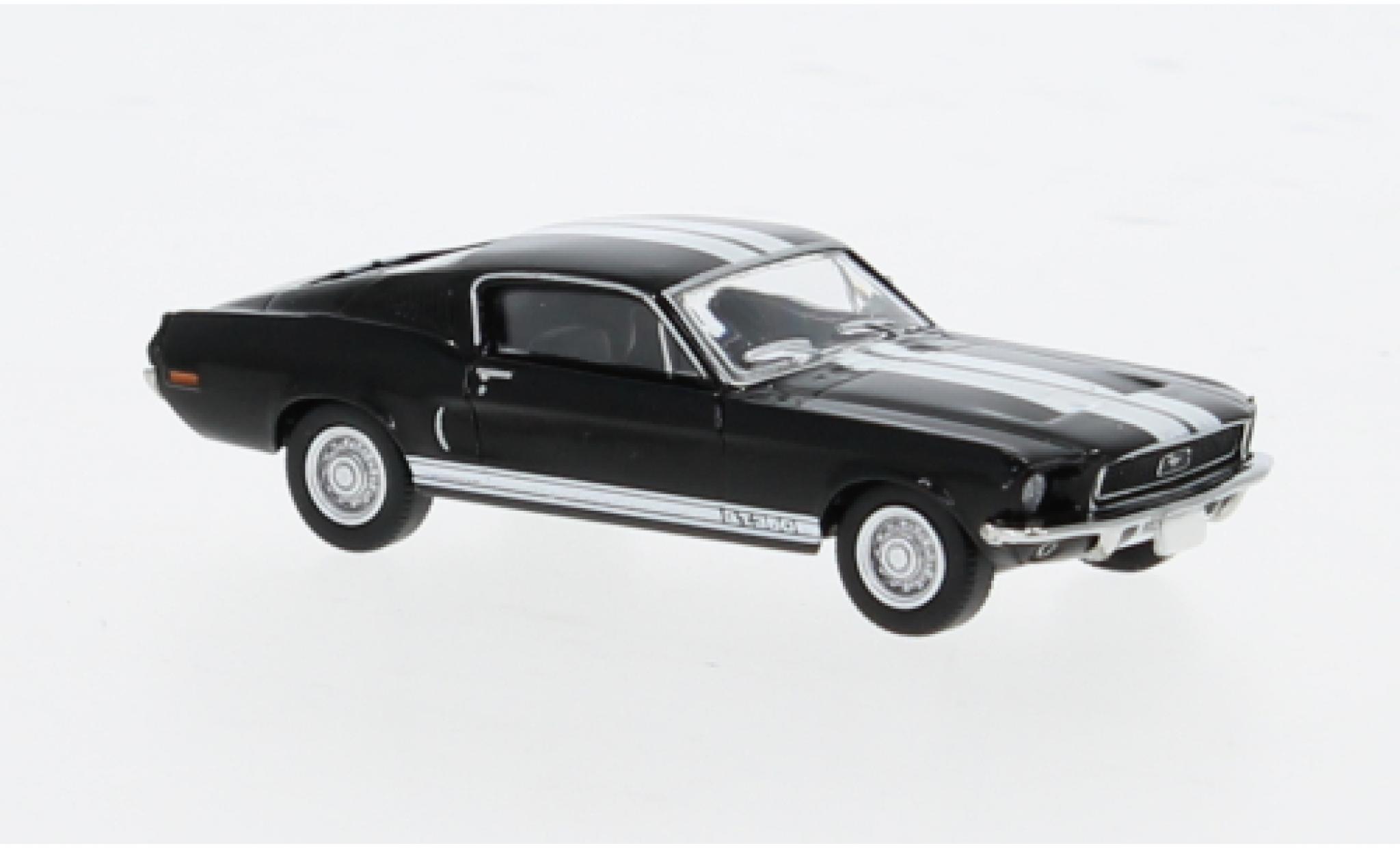 Ford Mustang 1/87 Brekina GT 350 Fastback schwarz/weiss 1968 1:87 modellino in miniatura