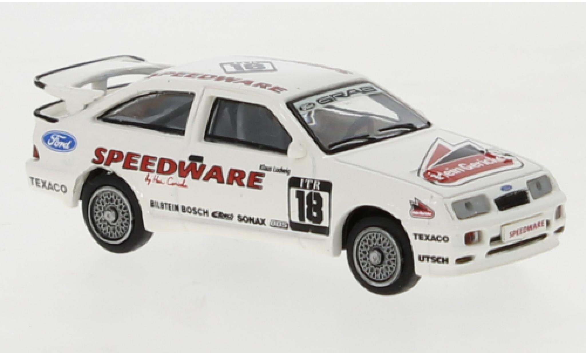 Ford Sierra 1/87 Brekina RS 500 Cosworth No.18 Hein Gericke DTM 1988 K.Ludwig modellino in miniatura