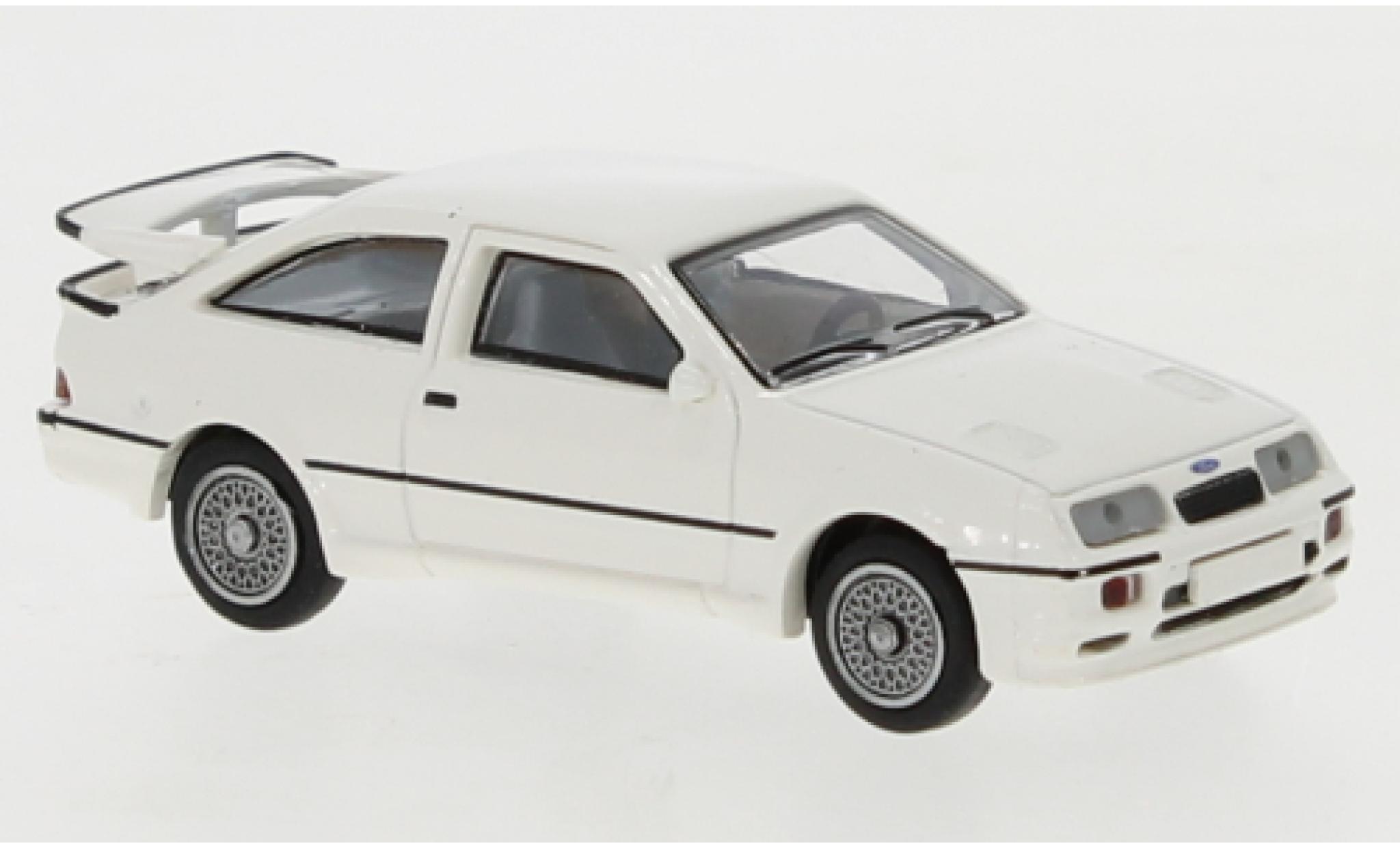 Ford Sierra 1/87 Brekina RS 500 Cosworth bianco 1986 modellino in miniatura
