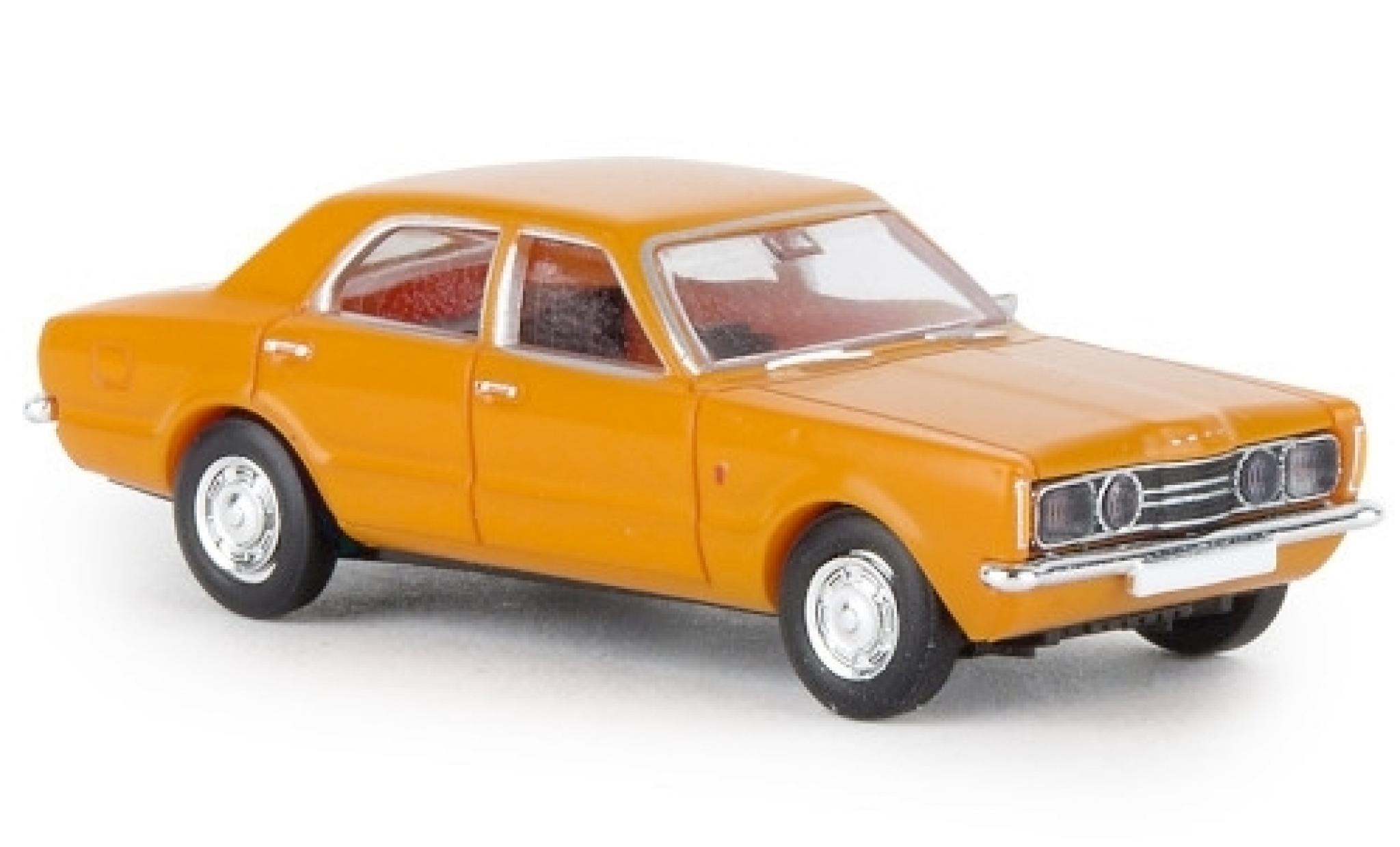 Ford Taunus 1/87 Brekina GT giallo 1972 modellino in miniatura