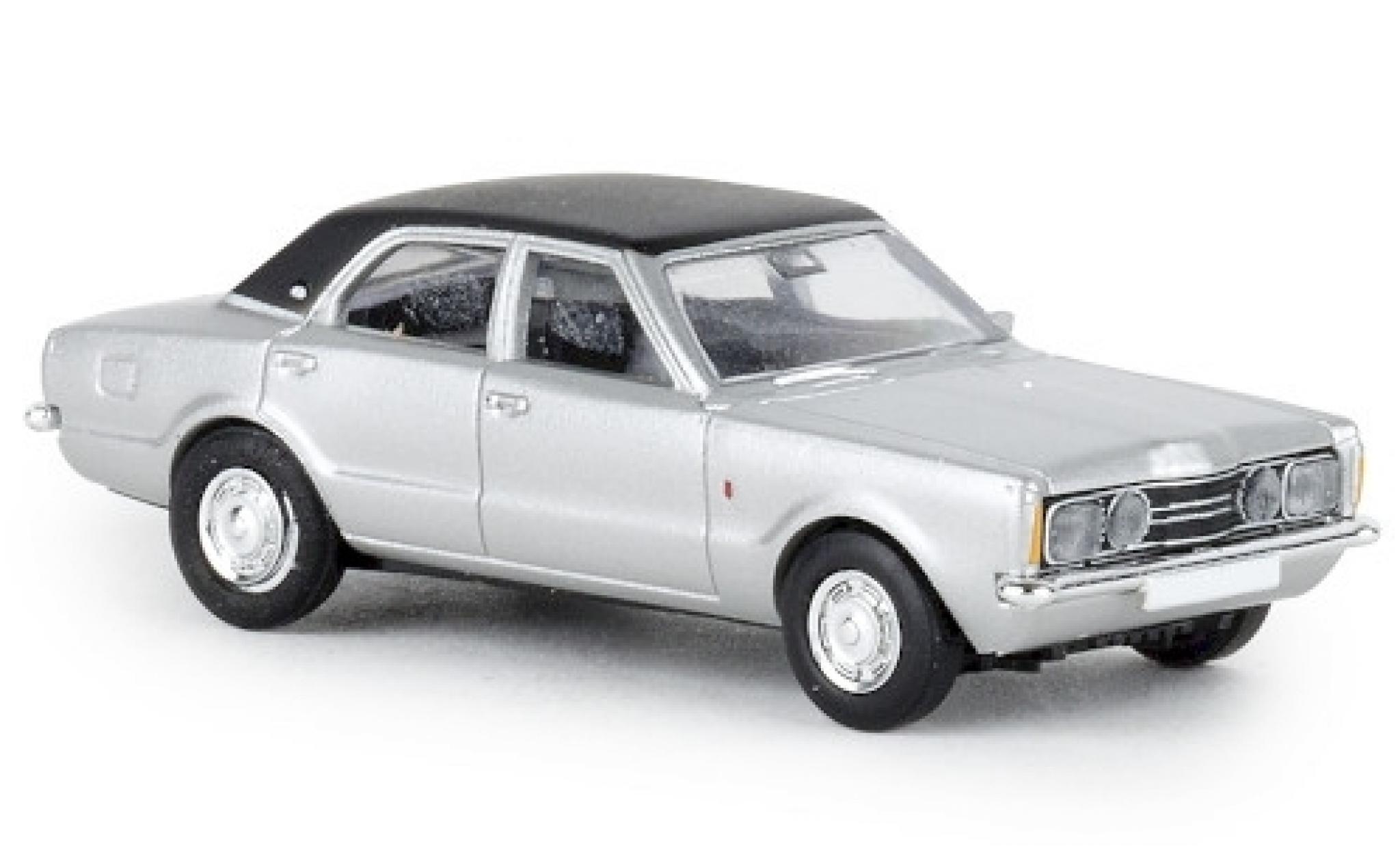 Ford Taunus 1/87 Brekina GXL grigio/nero 1972 modellino in miniatura