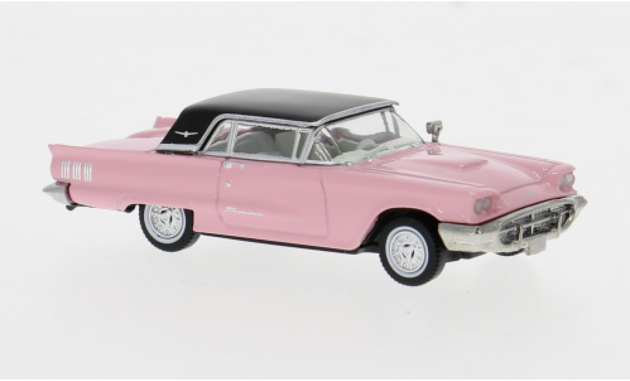 Ford Thunderbird Brekina Cabriolet rosa/schwarz 1960 1:87 modellino in miniatura