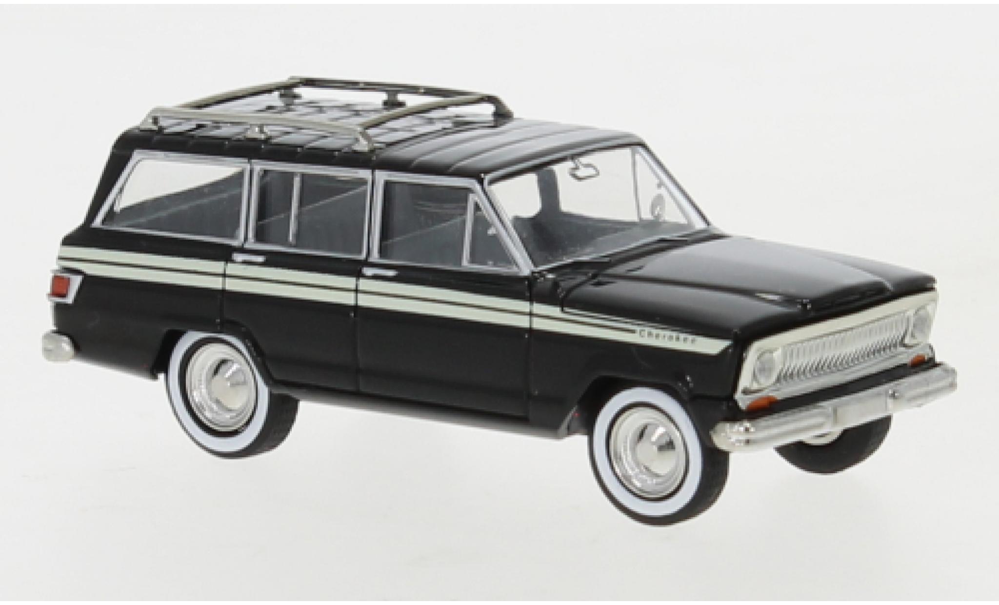 Jeep Wagoneer 1/87 Brekina B Cherokee nero 1968 modellino in miniatura