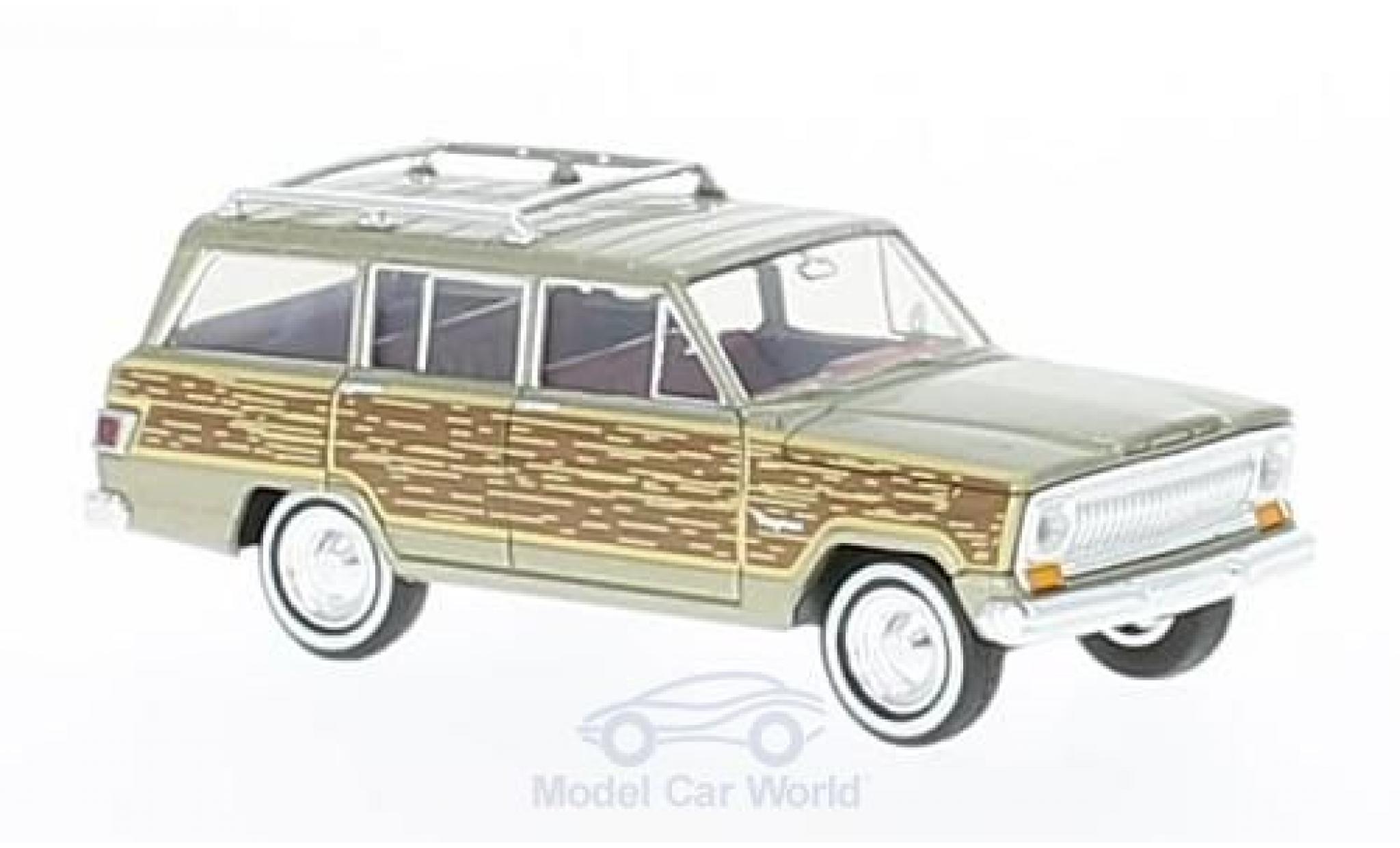 Jeep Wagoneer 1/87 Brekina metallico beige/Holzoptik Woody modellino in miniatura
