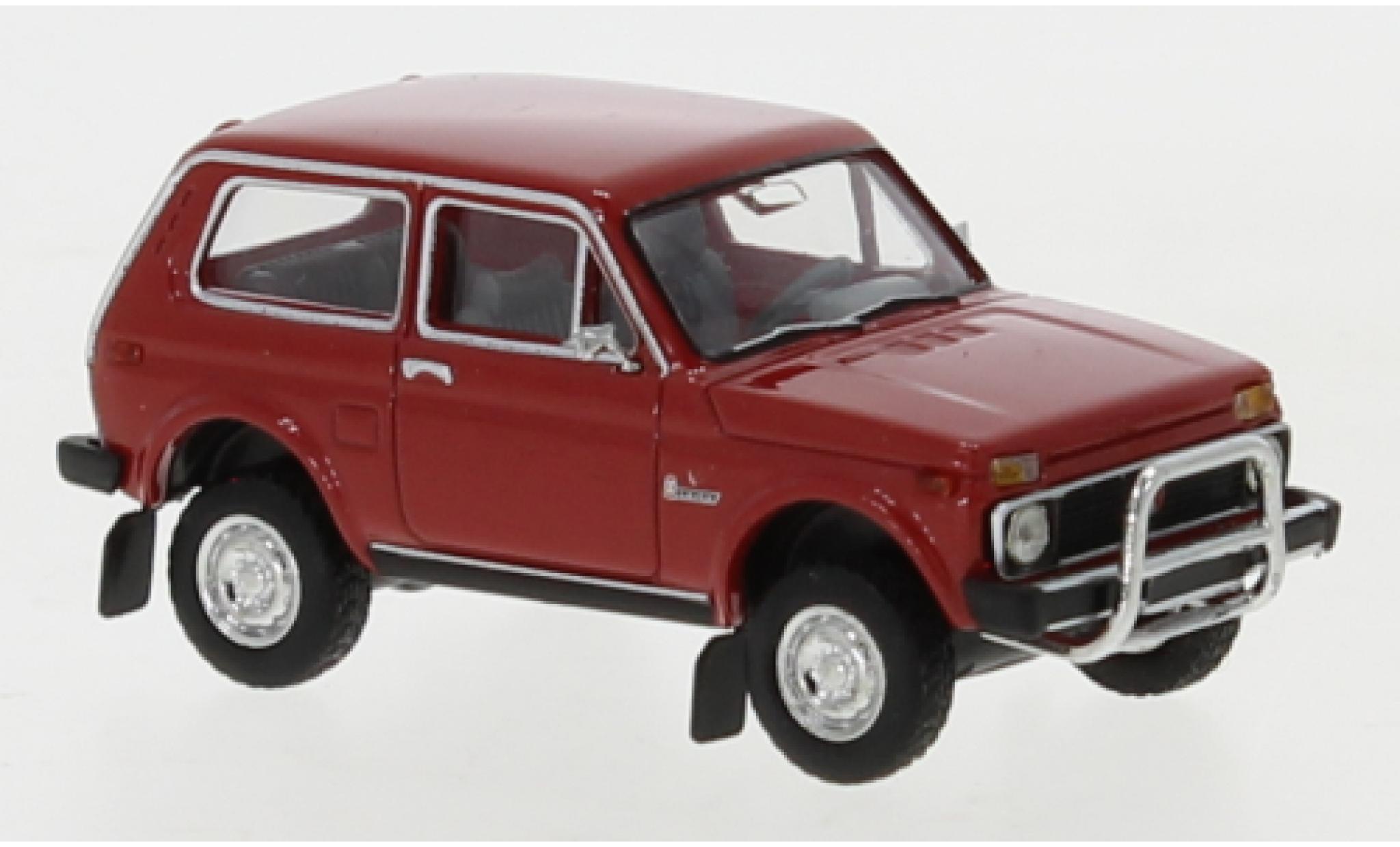 Lada Niva 1/87 Brekina rosso 1976 avec Rammbügel modellino in miniatura