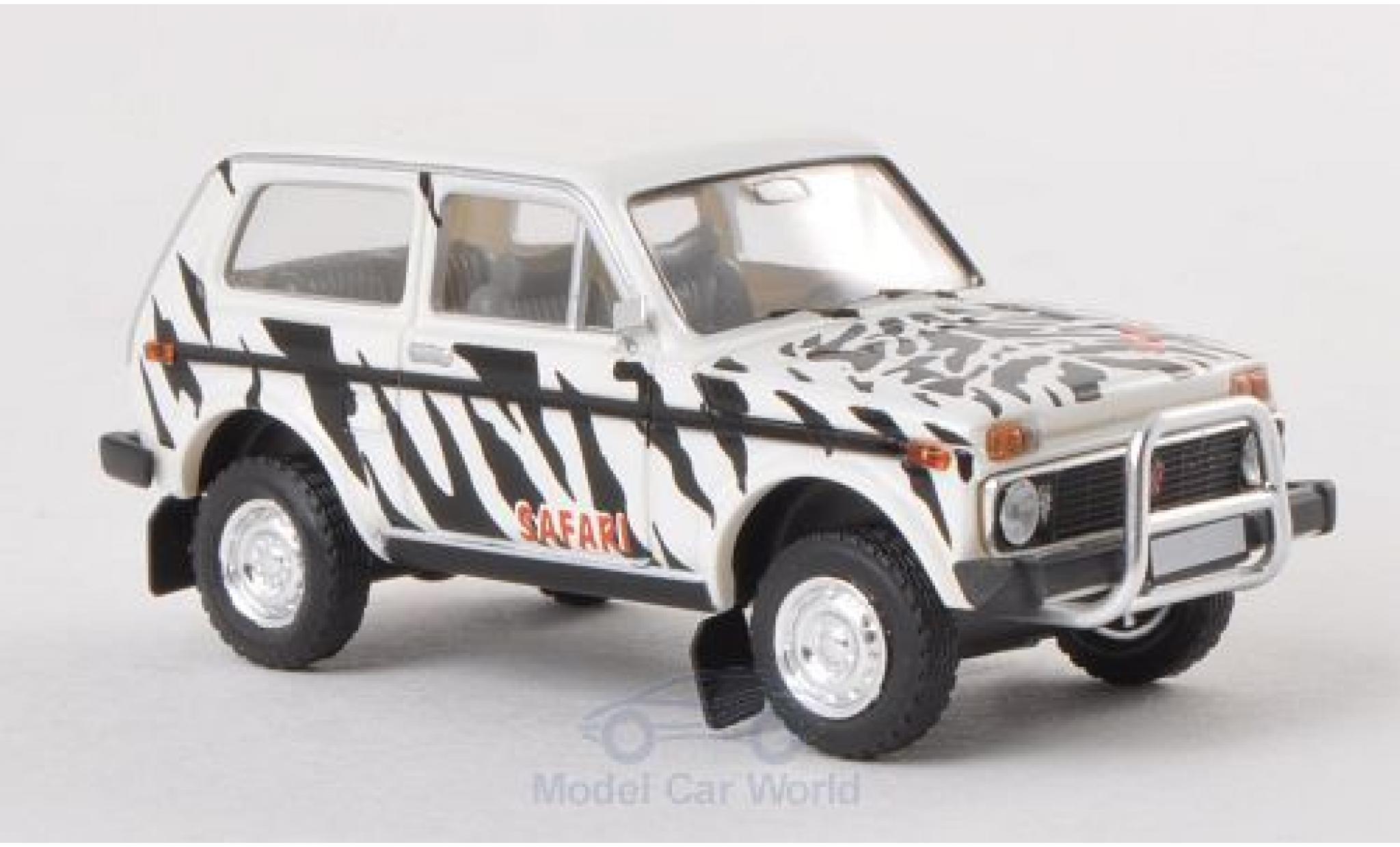 Lada Niva 1/87 Brekina nero/bianco Safari modellino in miniatura