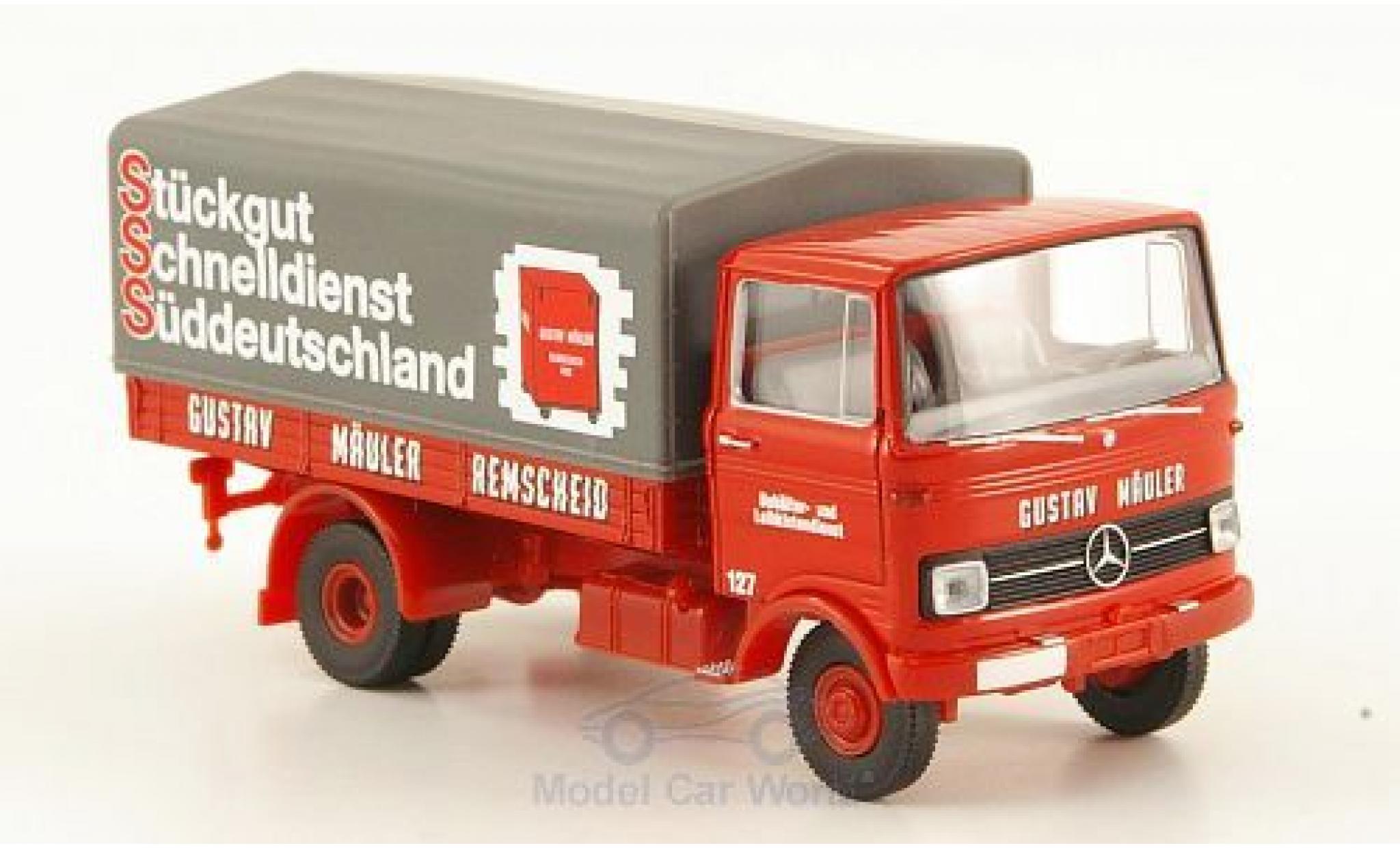 Mercedes LP 608 1/87 Brekina Gustav Mäuler Remscheid PP-LKW MS modellino in miniatura