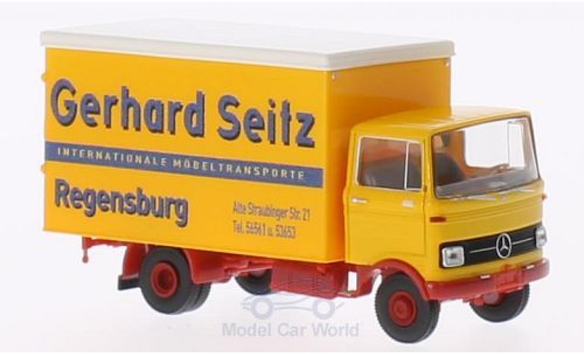 Mercedes LP 608 1/87 Brekina Koffer Gerhard Seitz modellino in miniatura