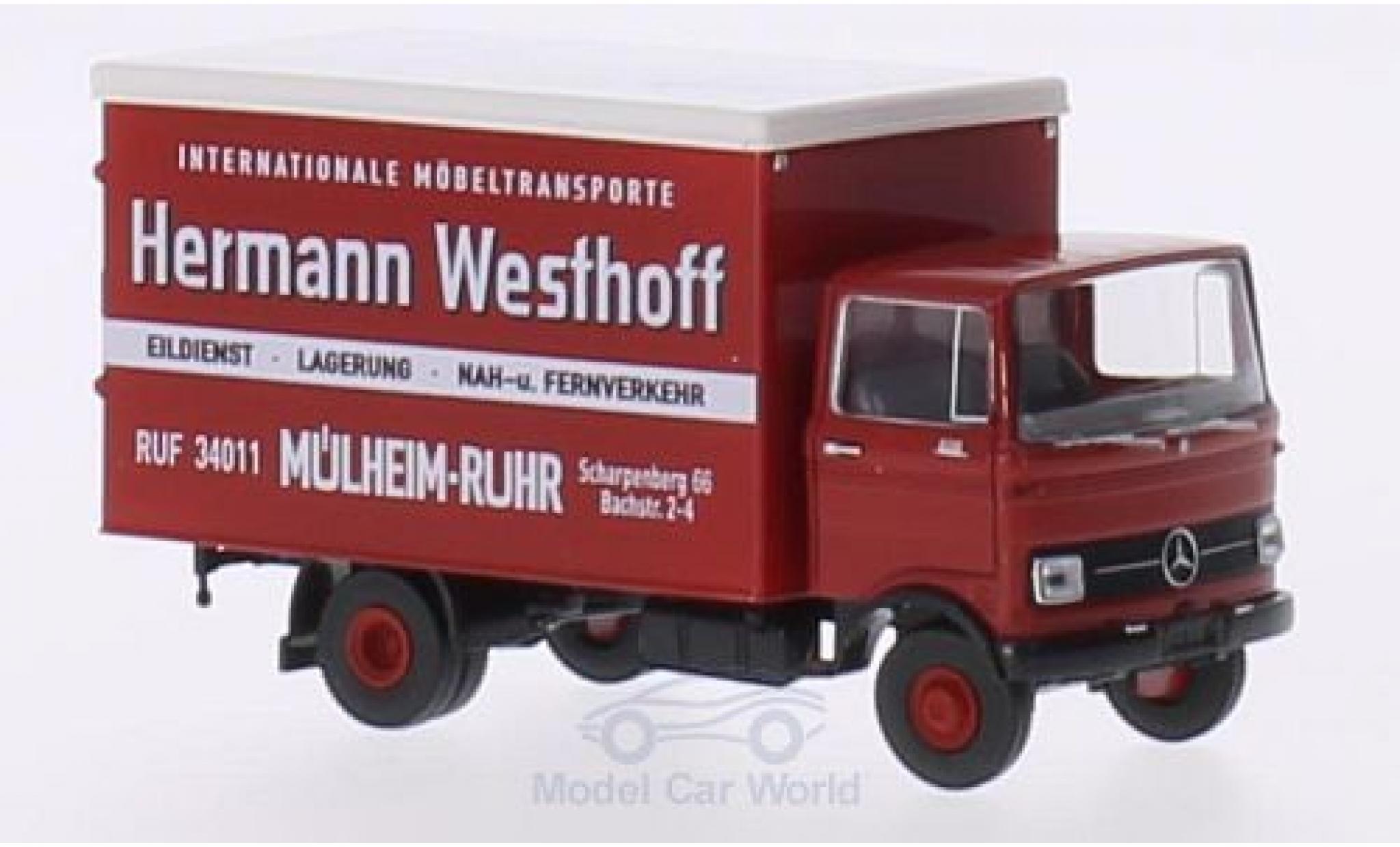 Mercedes LP 608 1/87 Brekina Koffer H.Westhoff Mühlheim/Ruhr modellino in miniatura