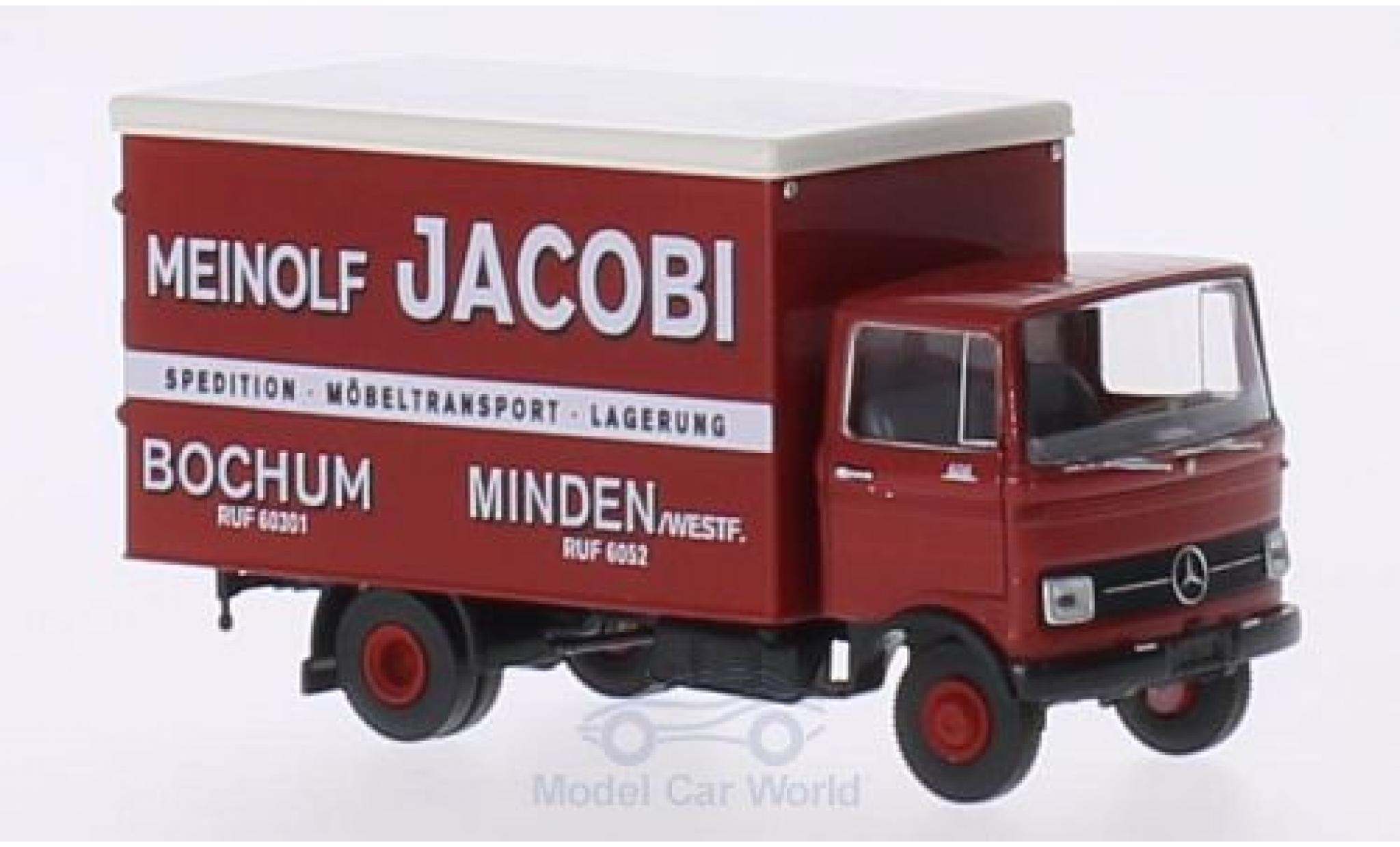 Mercedes LP 608 1/87 Brekina Koffer Meinolf Jacobi Bochum modellino in miniatura