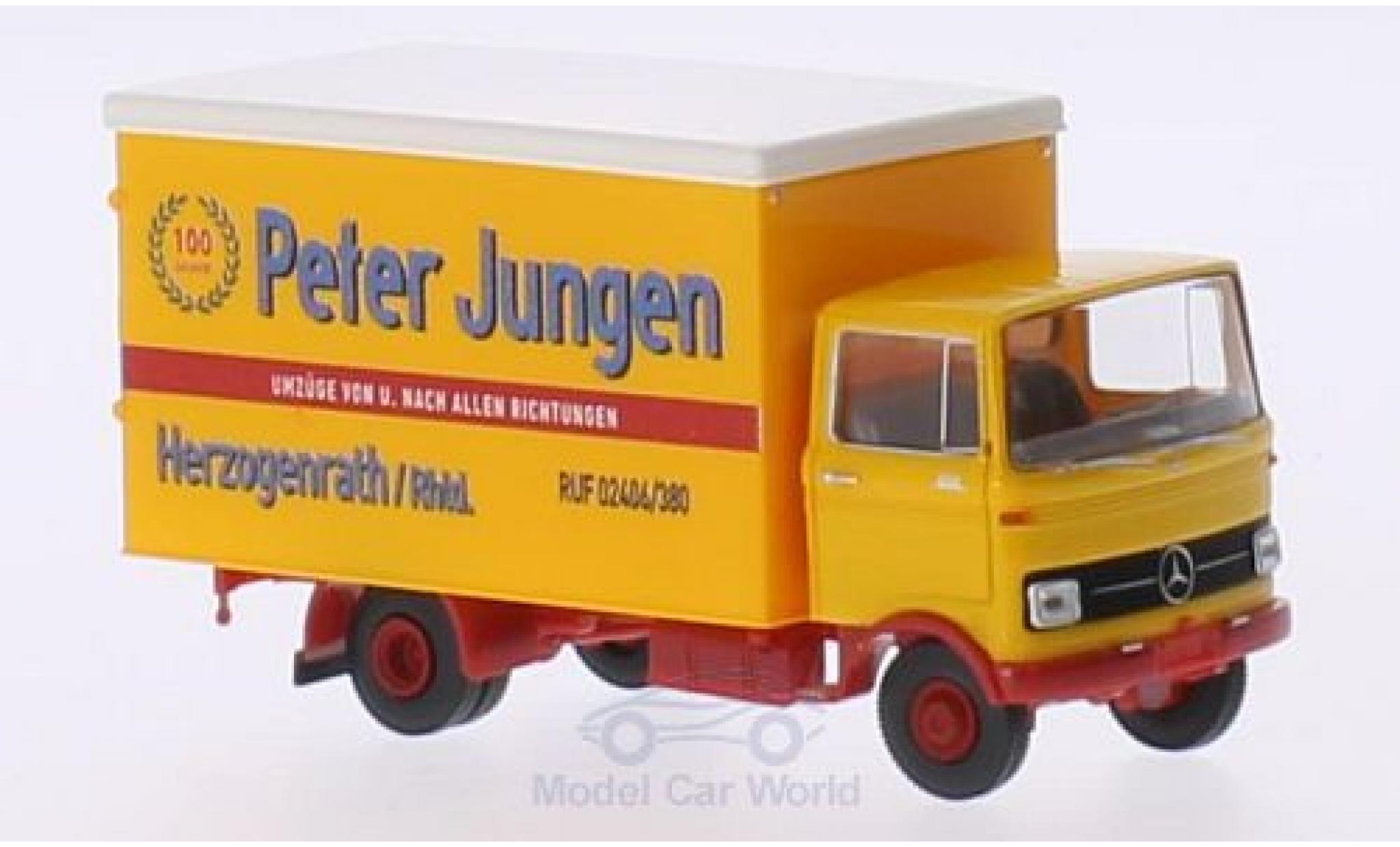 Mercedes LP 608 1/87 Brekina Koffer Peter Jungen Herzogenrath modellino in miniatura