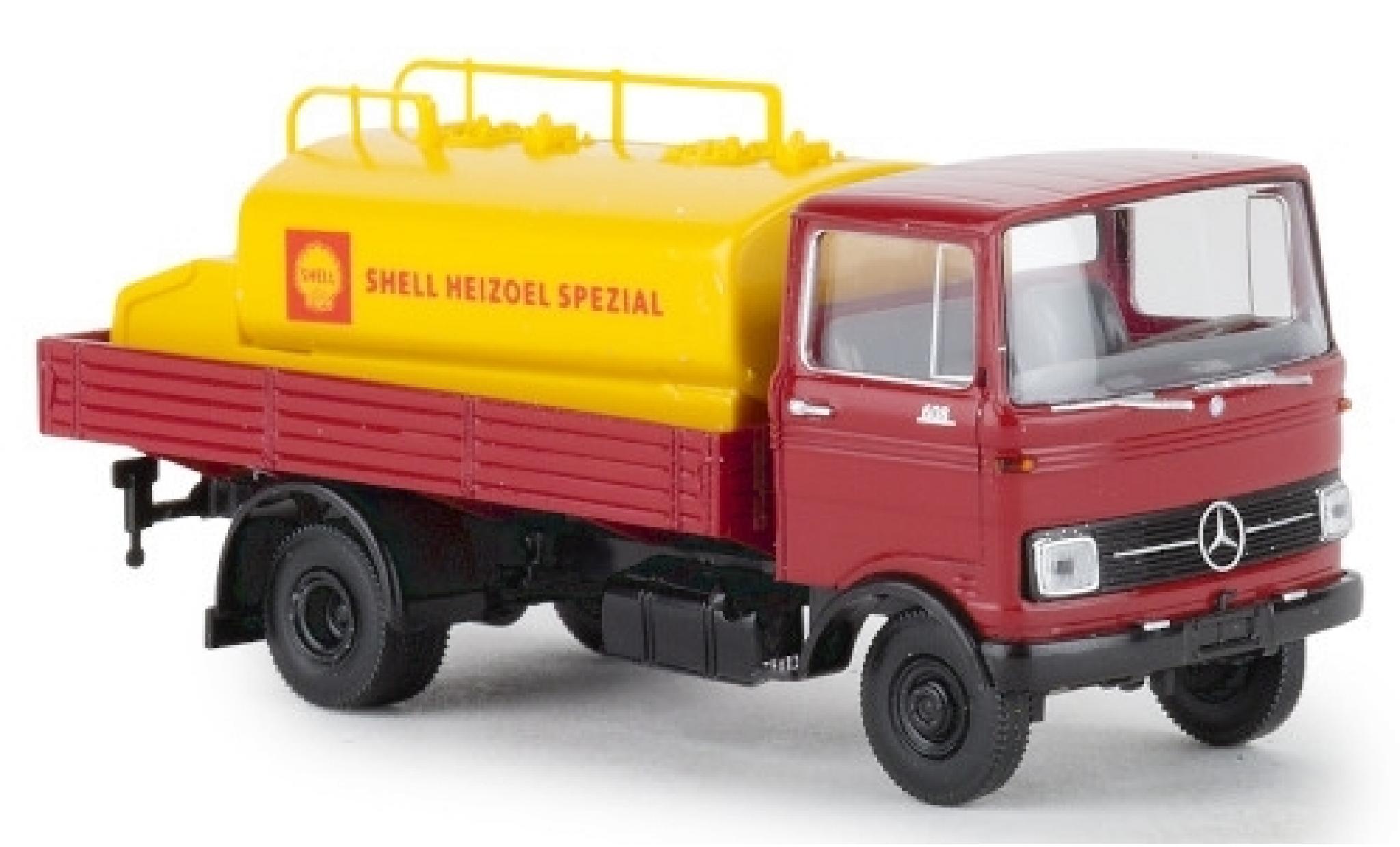 Mercedes LP 608 1/87 Brekina Pritsche S 1966 mit Aufsatz-Tank modellino in miniatura