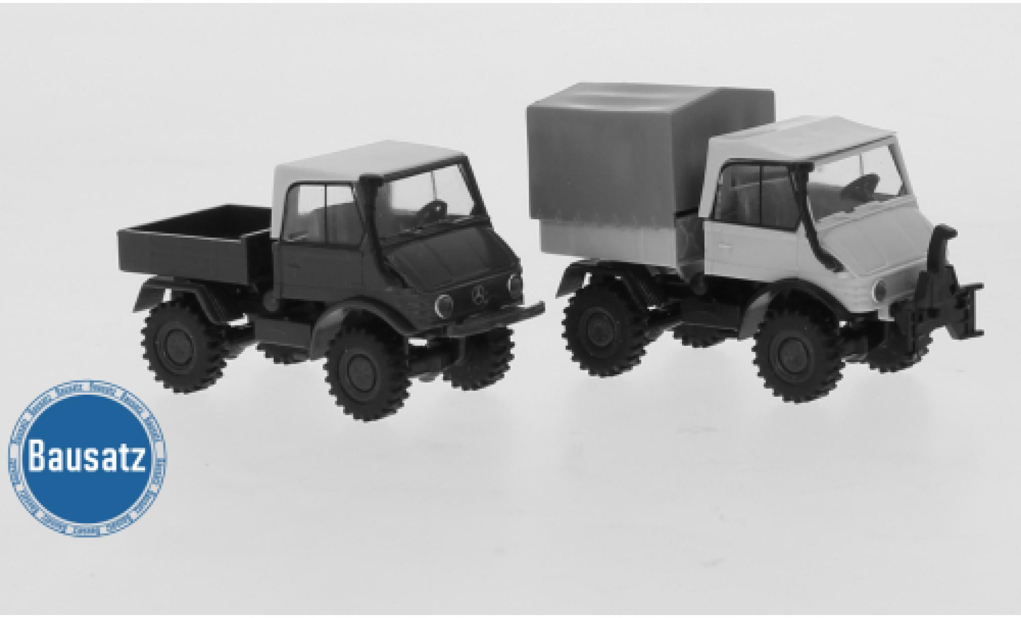 Mercedes Unimog 1/87 Brekina 421 Sortiment zum Bau von 2 Modellen 1960 modellino in miniatura