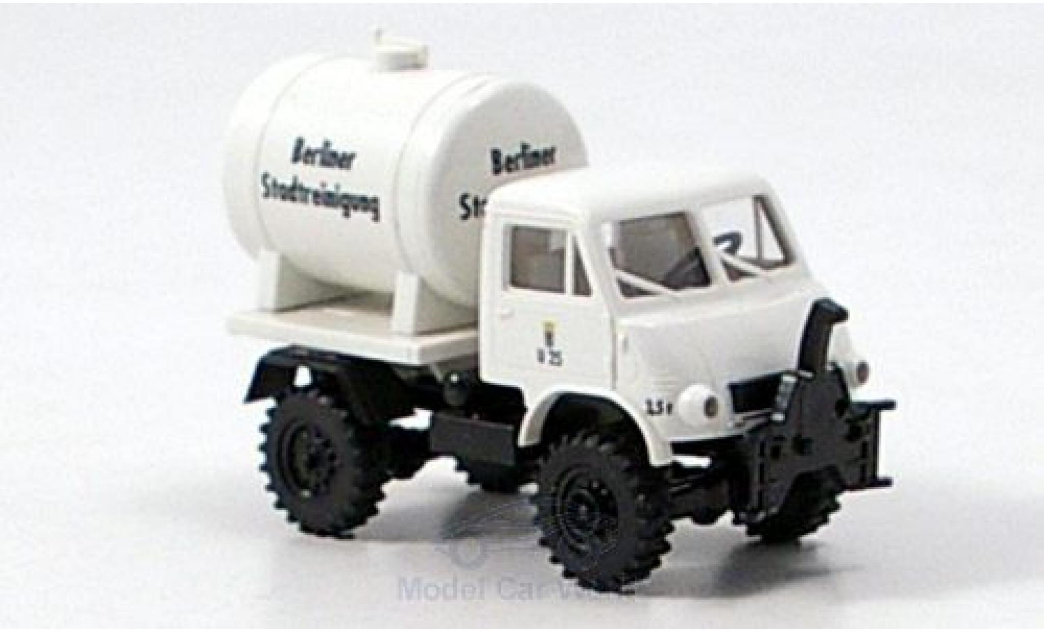 Mercedes Unimog 1/87 Brekina U 402 BSR mit Tank modellino in miniatura