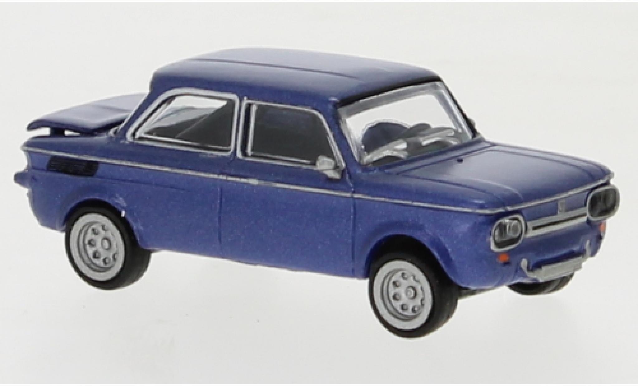 NSU TTS 1/87 Brekina metallico blu 1966 modellino in miniatura