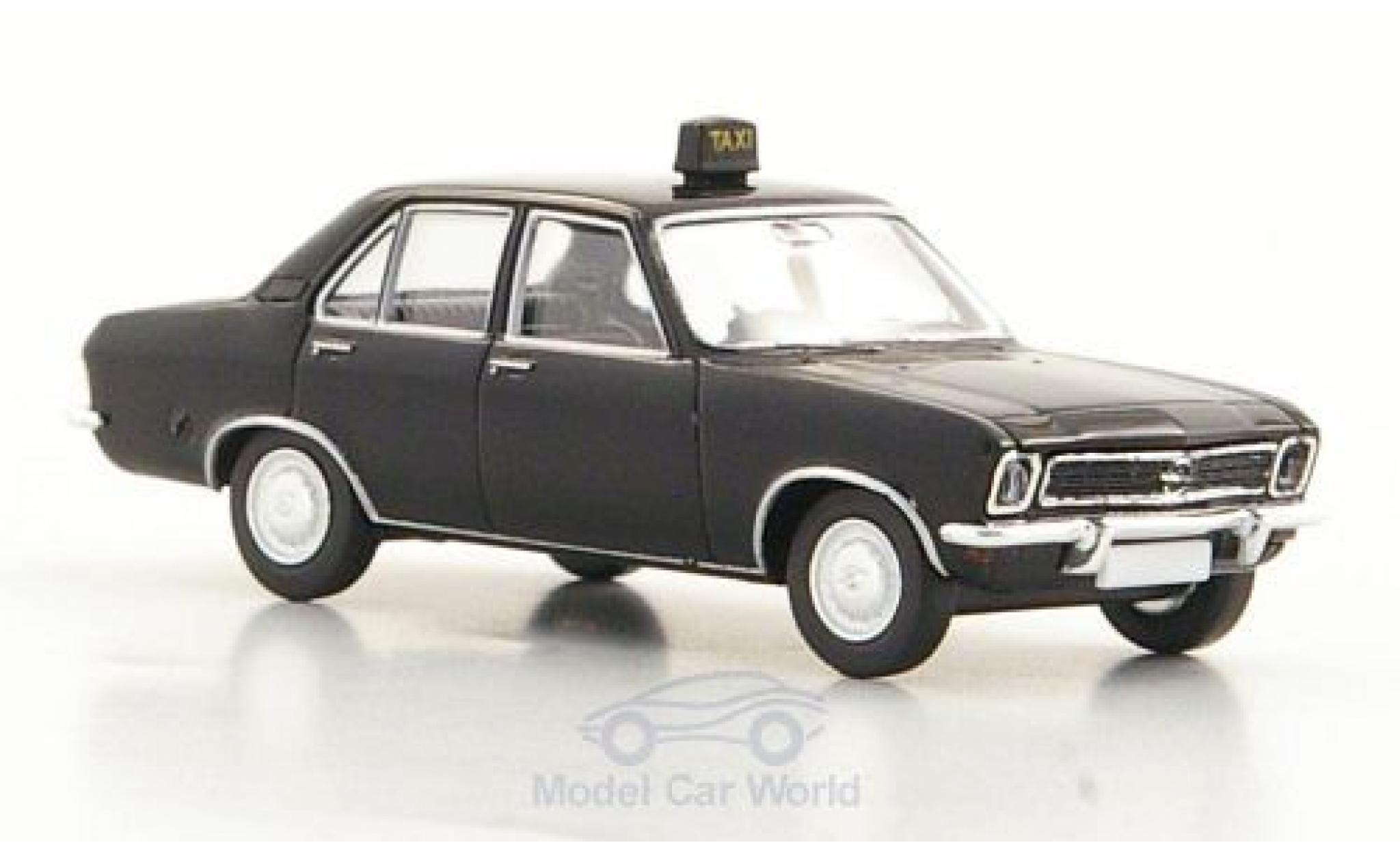 Opel Ascona 1/87 Brekina A Taxi 4-Türer nero modellino in miniatura
