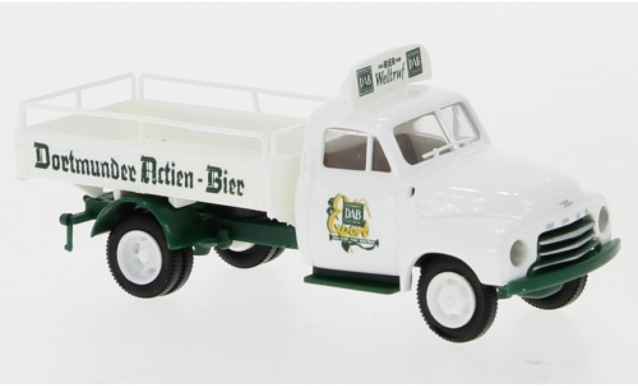 Opel Blitz 1/87 Brekina Bierpritsche Dortmunder Actien-Bier 1952 modellino in miniatura