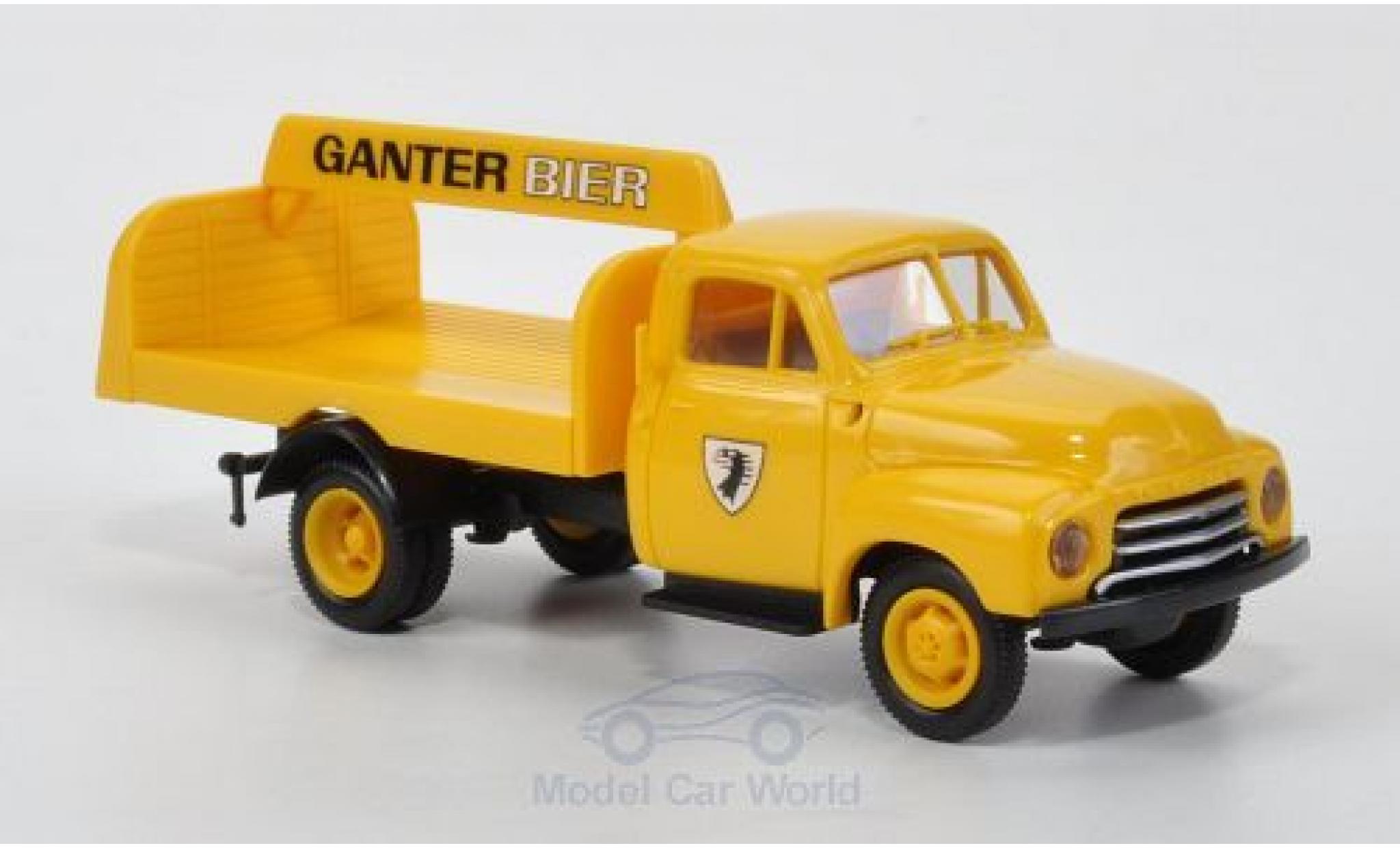 Opel Blitz 1/87 Brekina Getränkepritsche Ganter Bier modellino in miniatura