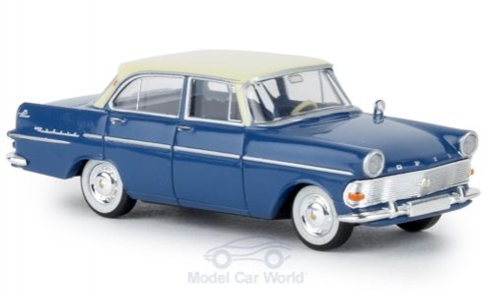 Opel Rekord 1/87 Brekina P2 blu/beige TD modellino in miniatura