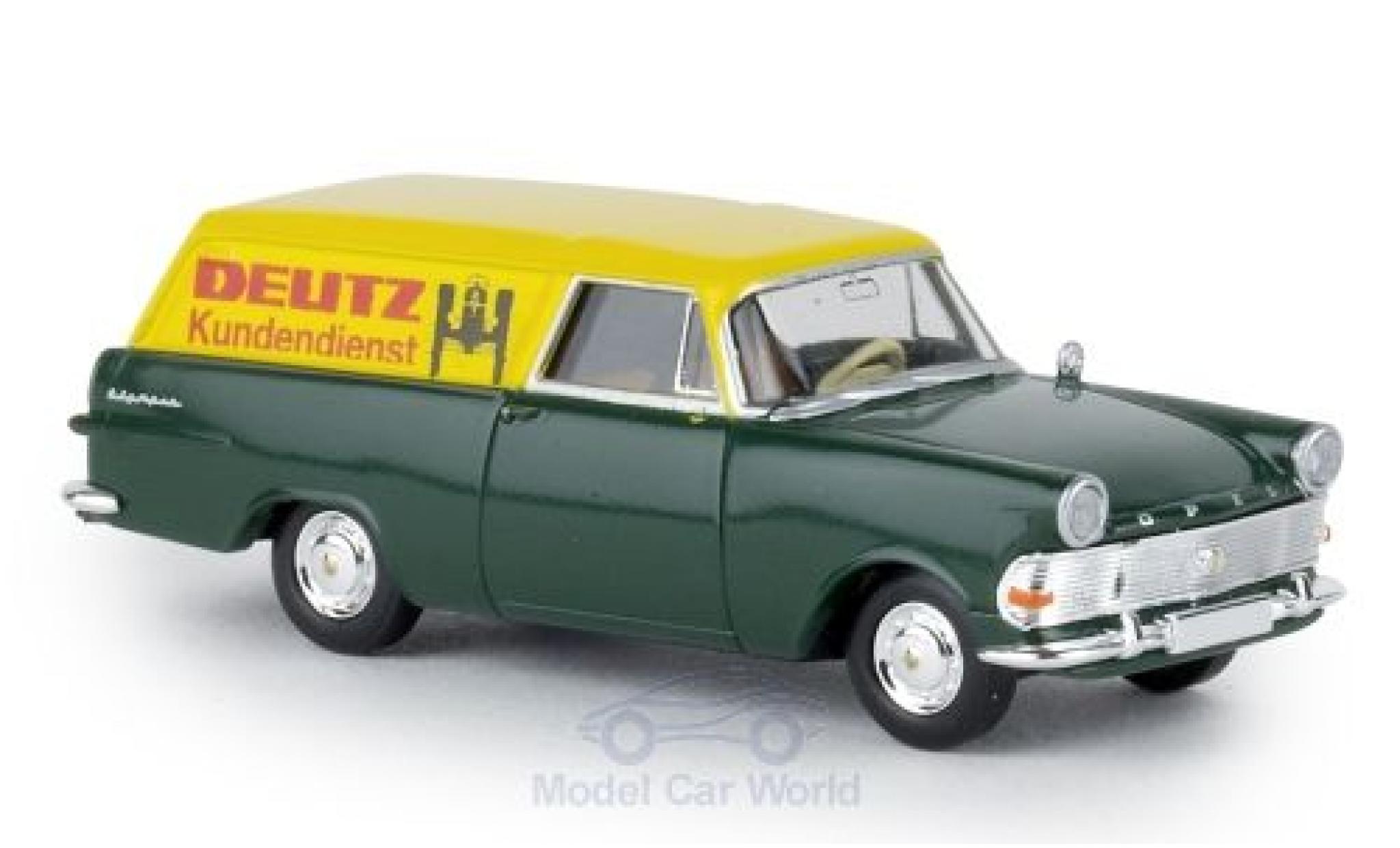 Opel Rekord 1/87 Brekina P2 Kasten Deutz Kundendienst modellino in miniatura