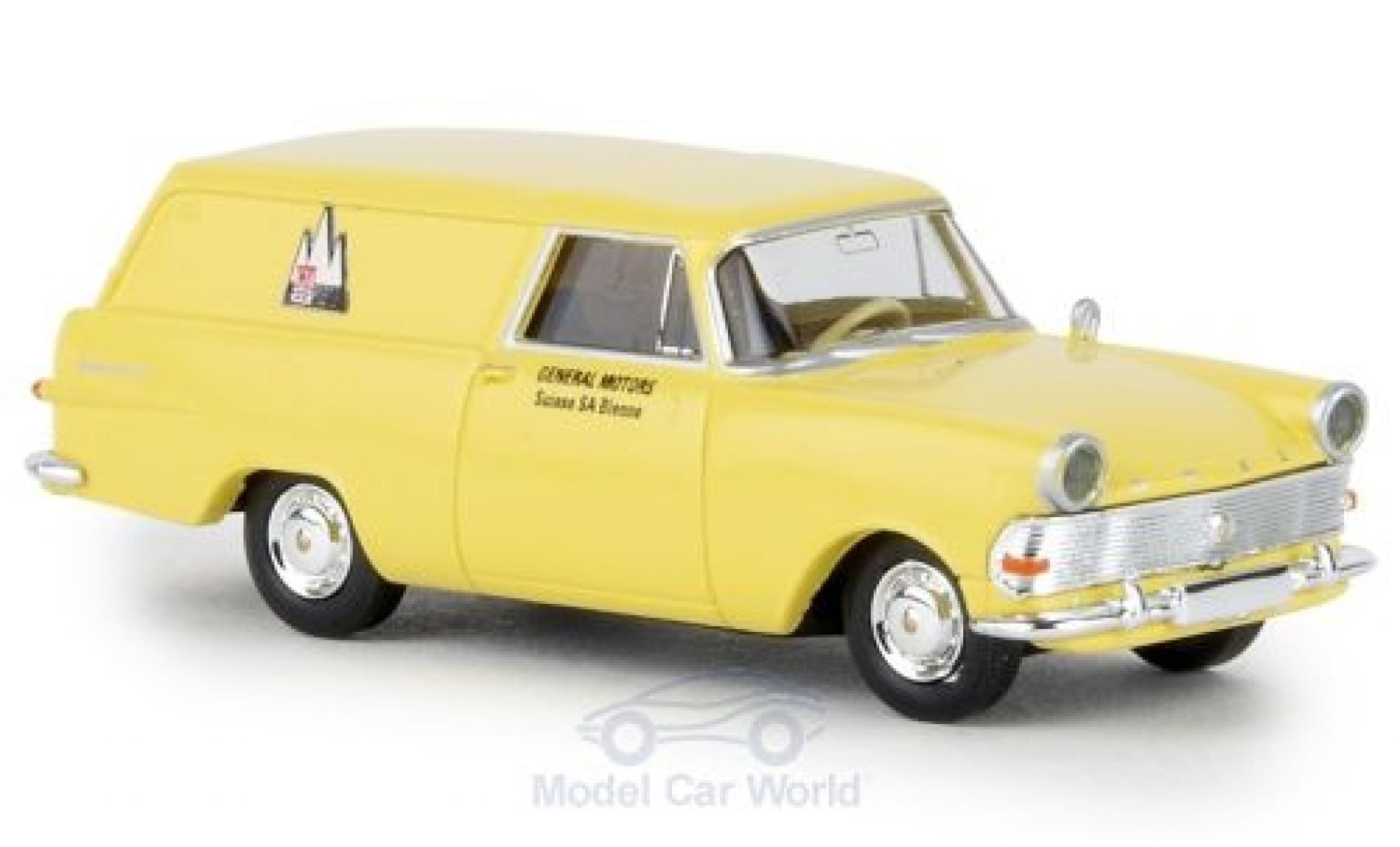 Opel Rekord 1/87 Brekina P2 Kasten GM Suisse TD modellino in miniatura