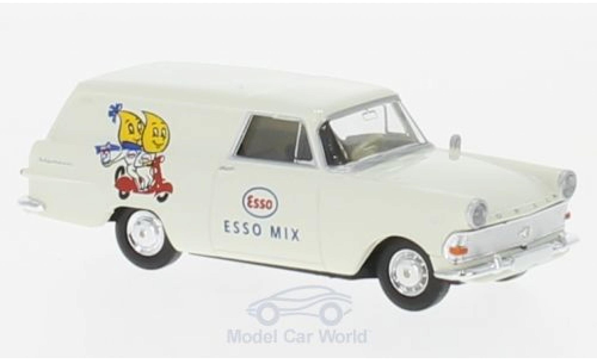 Opel Rekord 1/87 Brekina P2 Van Esso-2T-Mix modellino in miniatura