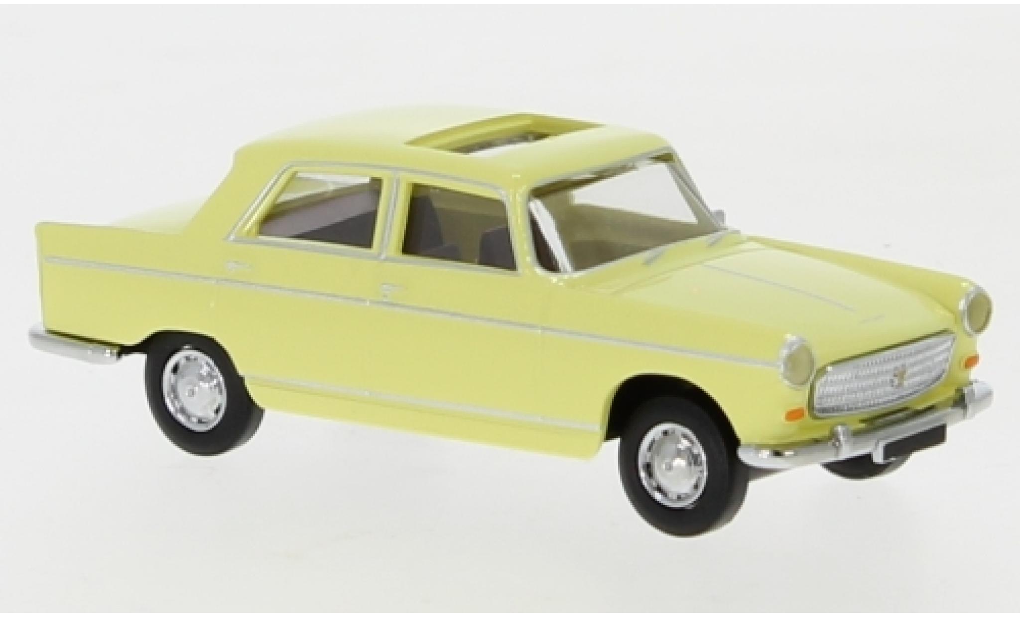 Peugeot 404 1/87 Brekina giallo 1961 toit ouvrant ouvert modellino in miniatura