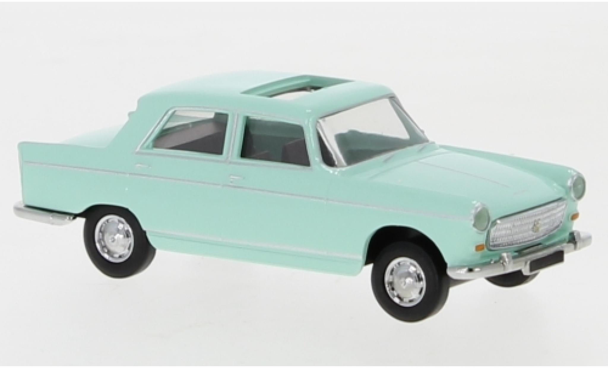 Peugeot 404 1/87 Brekina verde 1961 toit ouvrant ouvert modellino in miniatura