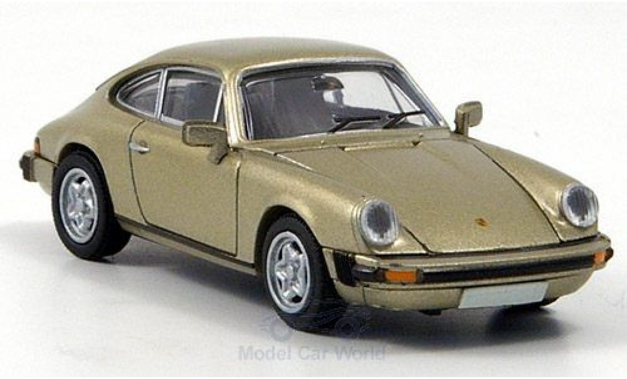 Porsche 911 1/87 Brekina Coupe metallico beige modellino in miniatura