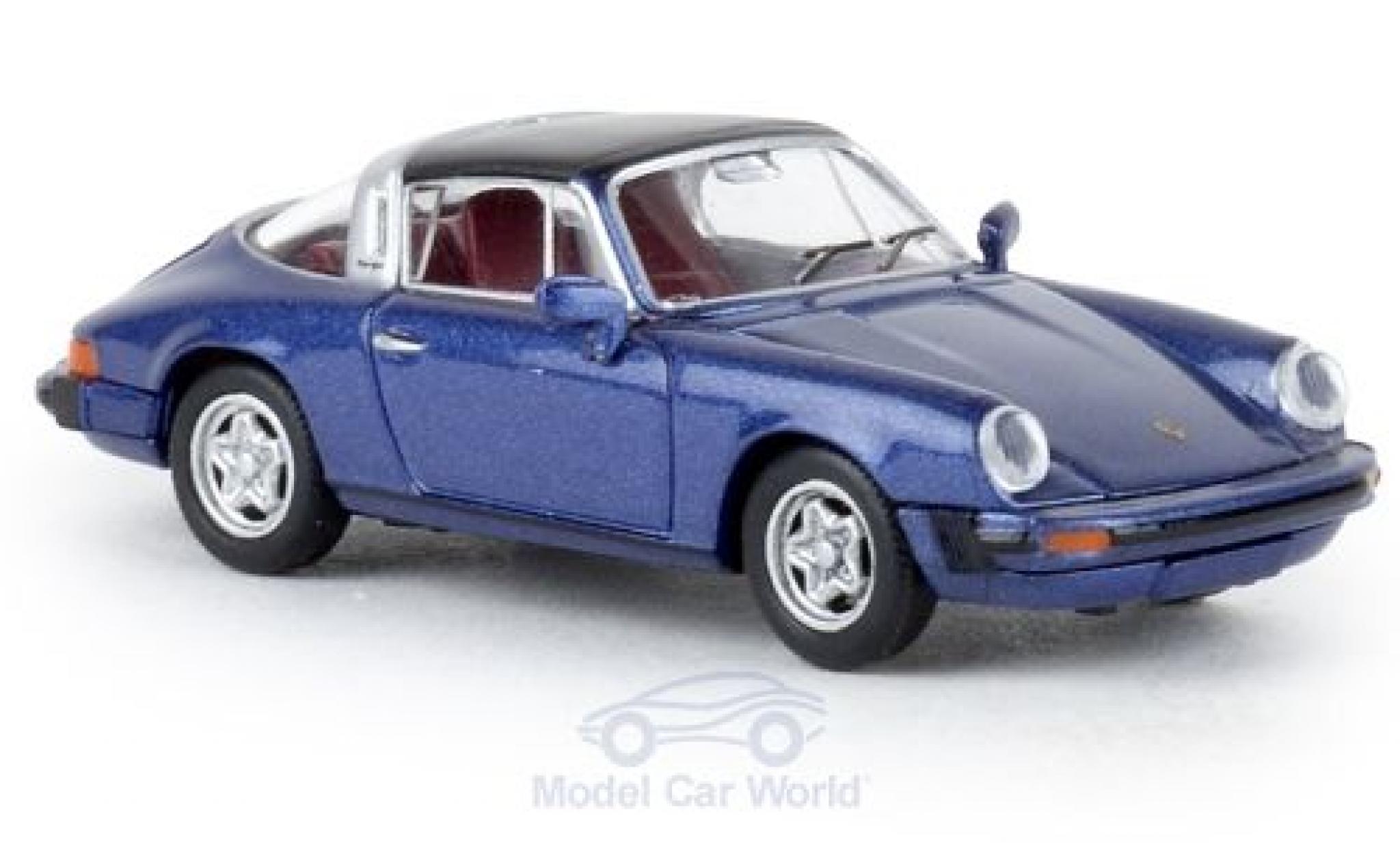 Porsche 930 Targa 1/87 Brekina 911 G Targa metallico blu 1976 TD modellino in miniatura