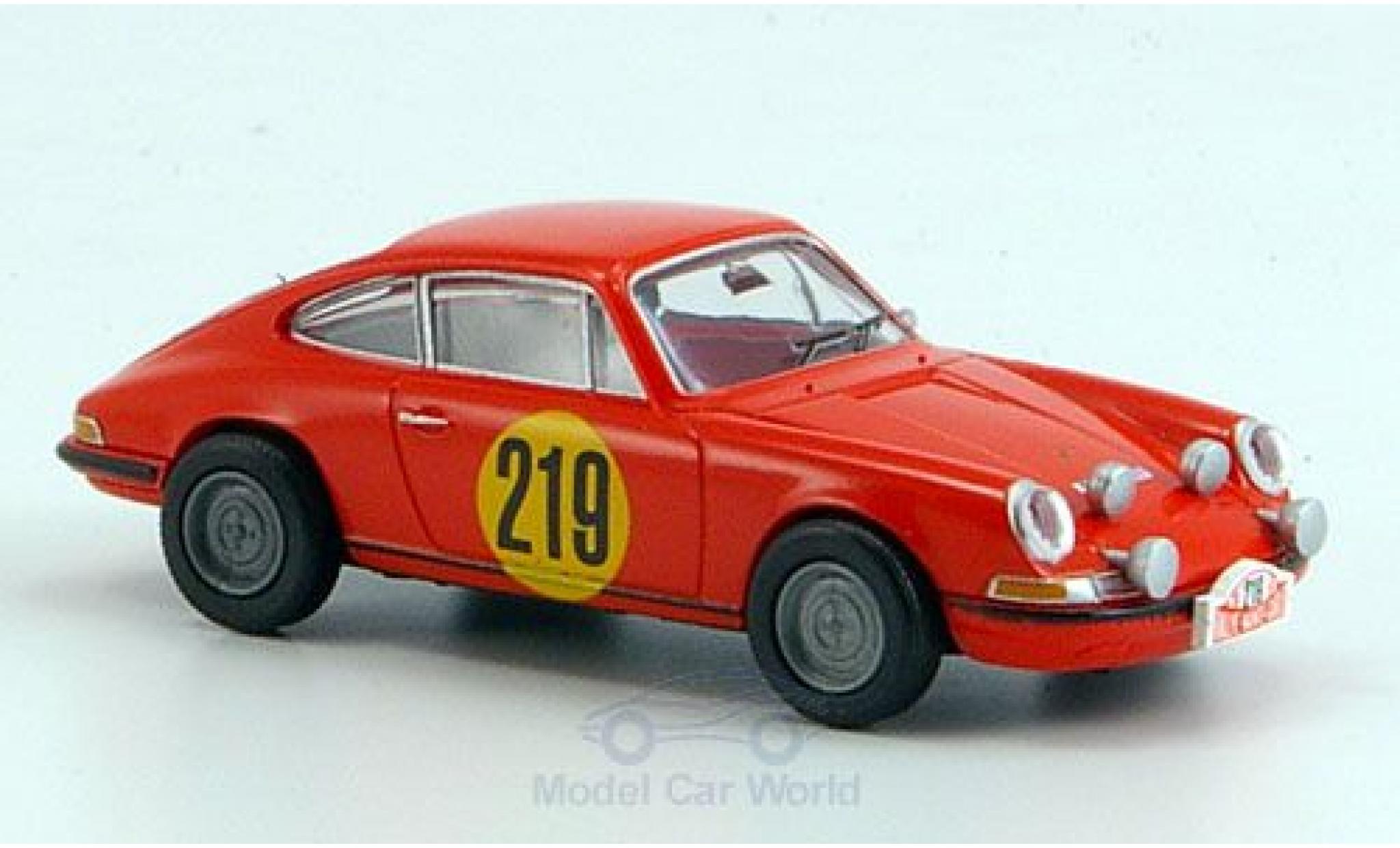 Porsche 911 1/87 Brekina No.219 Rallye Monte-Carlo 1967 modellino in miniatura