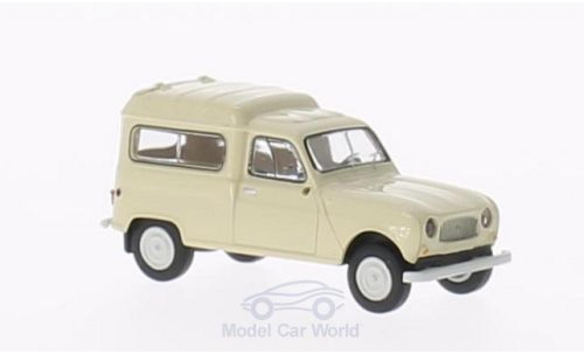 Renault 4 1/87 Brekina R Fourgonnette mit Seitenfenstern beige modellino in miniatura