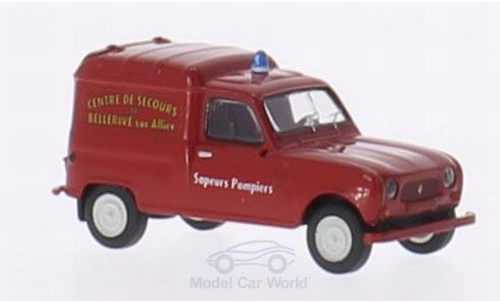 Renault 4 1/87 Brekina R Fourgonnette Sapeurs Pompiers Bellrive modellino in miniatura