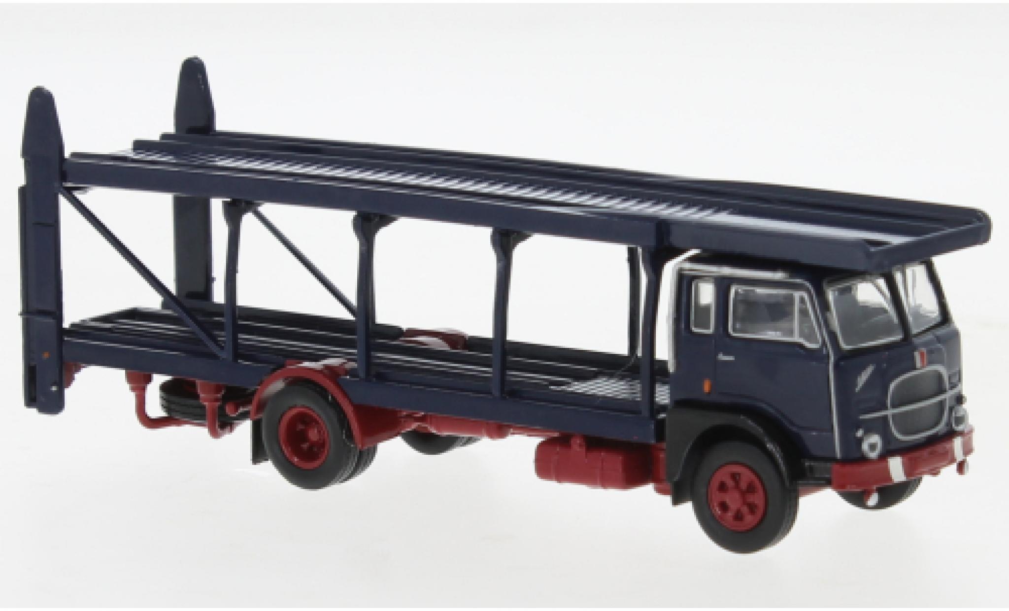 Fiat 642 1/87 Brekina Starline camion de transport de voiture blu foncé/rosso foncé 1962 modellino in miniatura