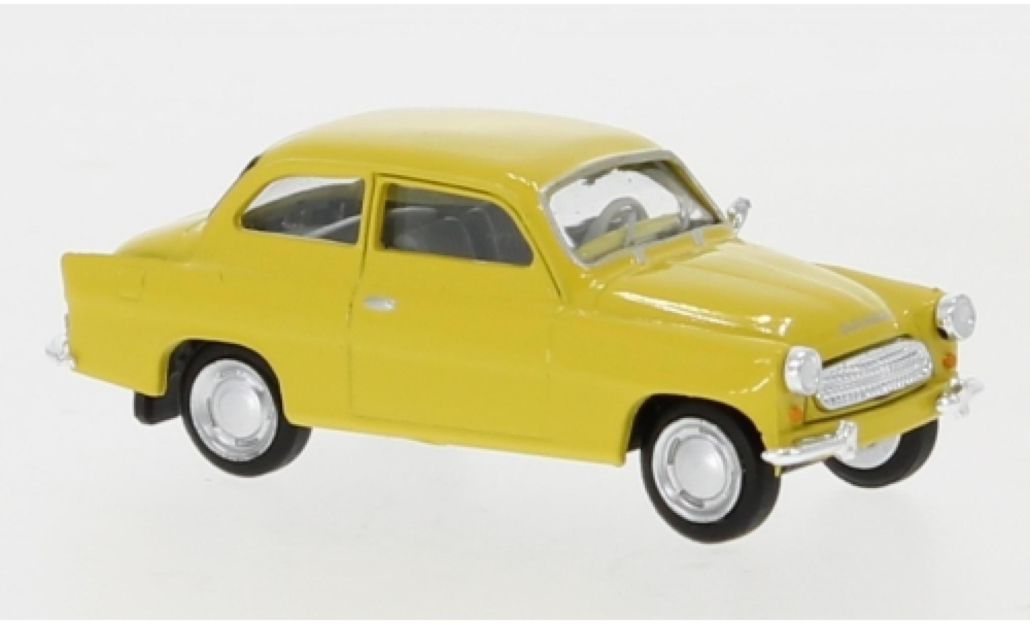 Skoda Octavia 1/87 Brekina giallo 1960 modellino in miniatura