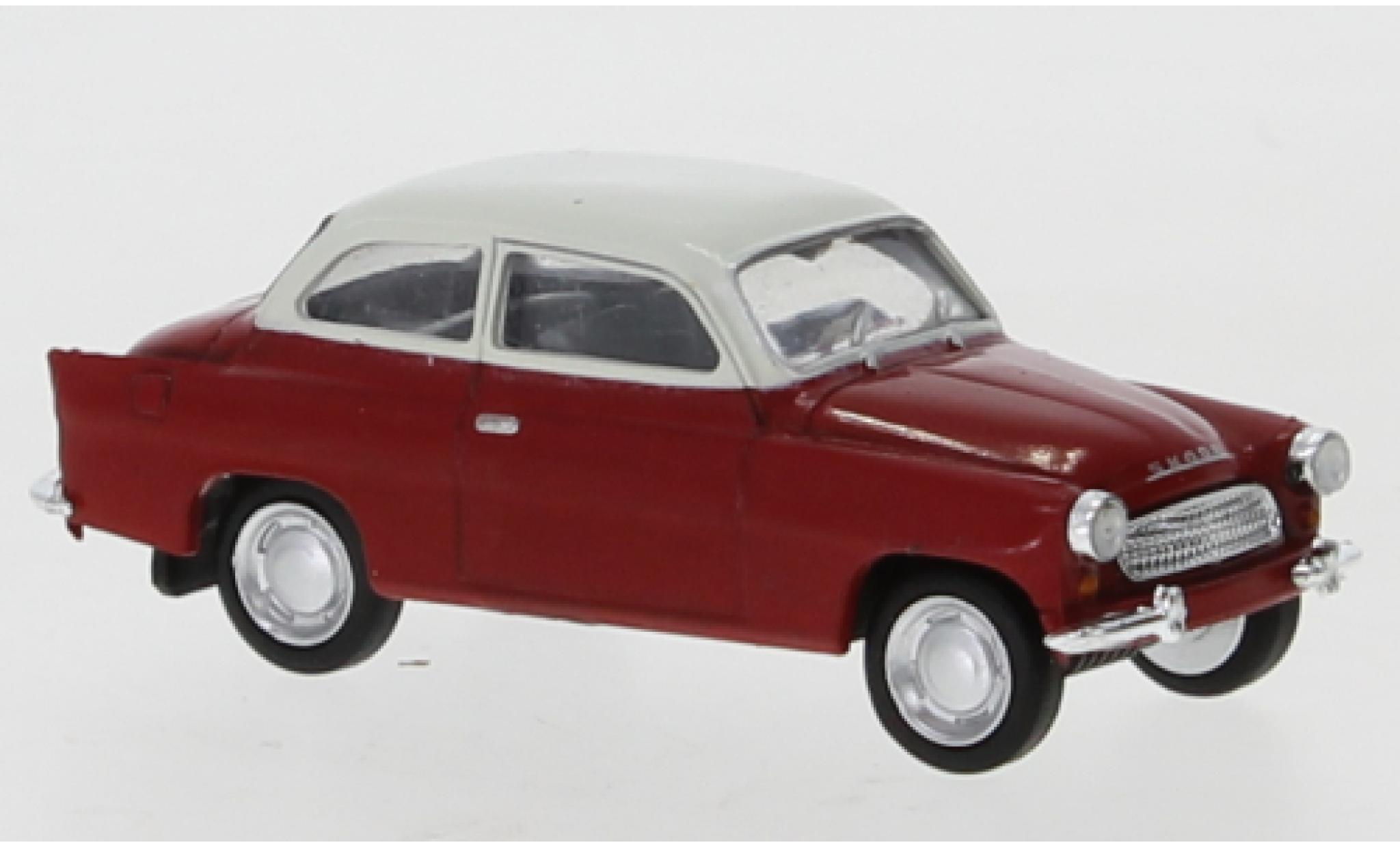 Skoda Octavia 1/87 Brekina rosso/bianco 1960 modellino in miniatura