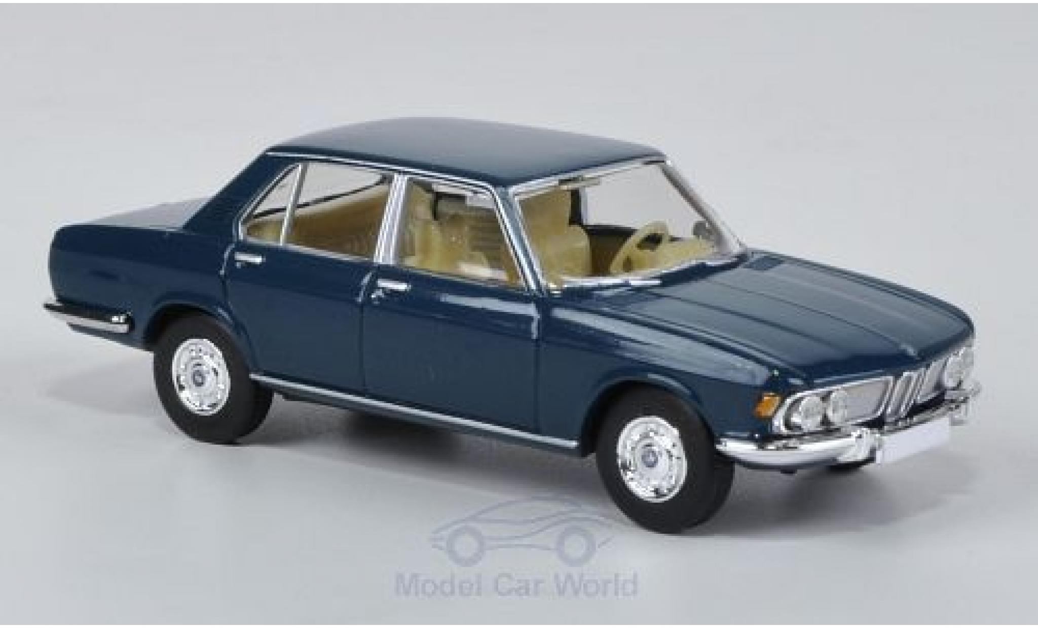 Bmw 2500 1/87 Brekina blu modellino in miniatura