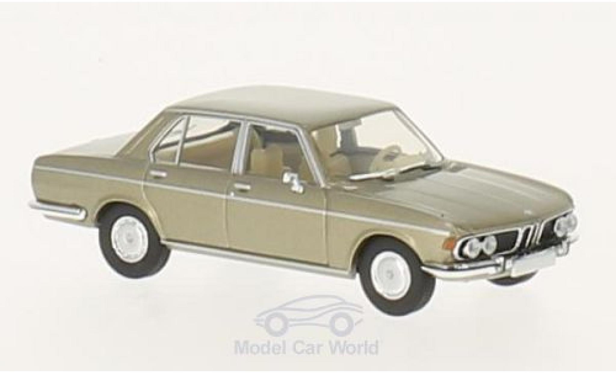 Bmw 3.0 S 1/87 Brekina Si metallico beige modellino in miniatura