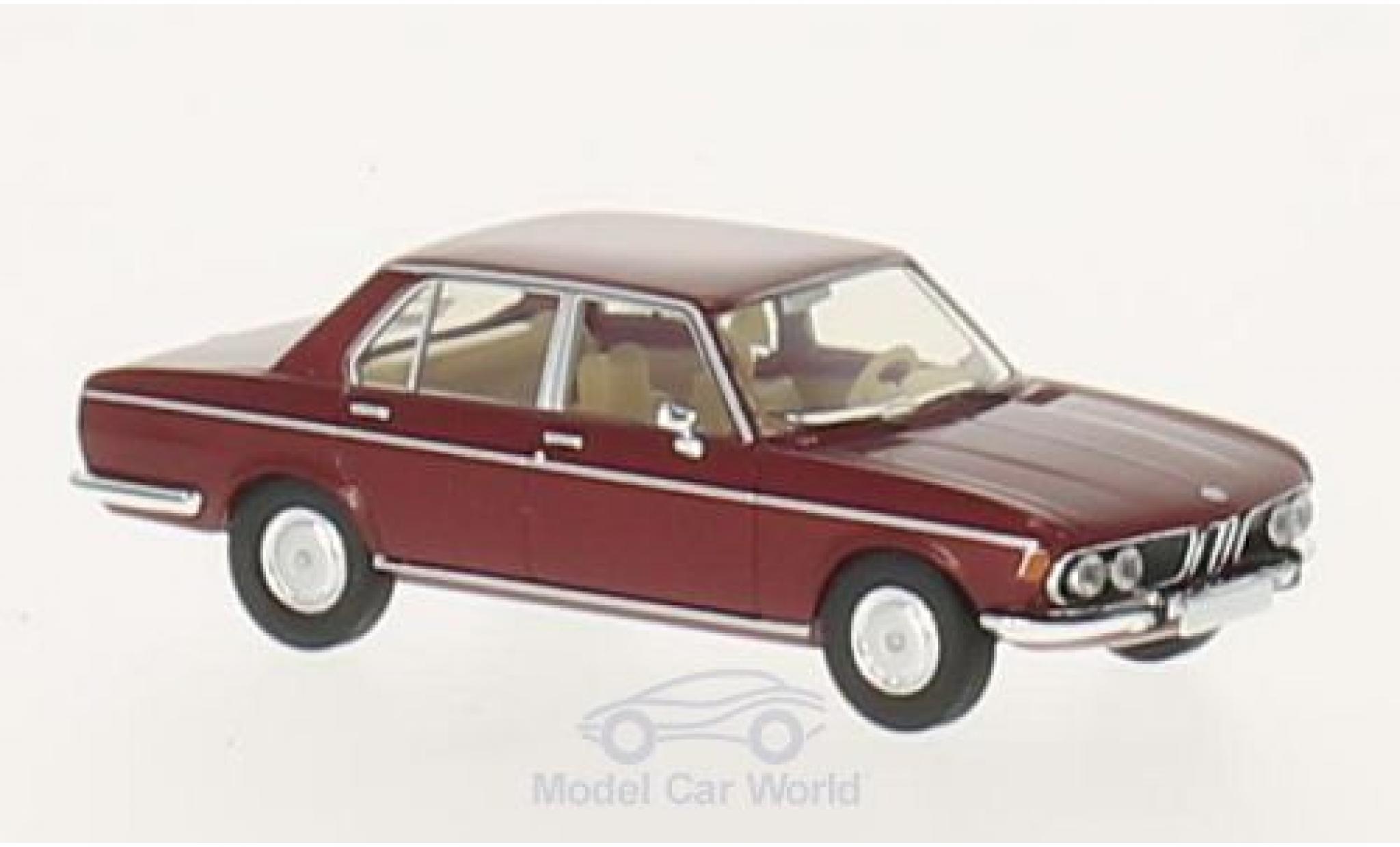 Bmw 3.0 S 1/87 Brekina Si metallico rosso modellino in miniatura
