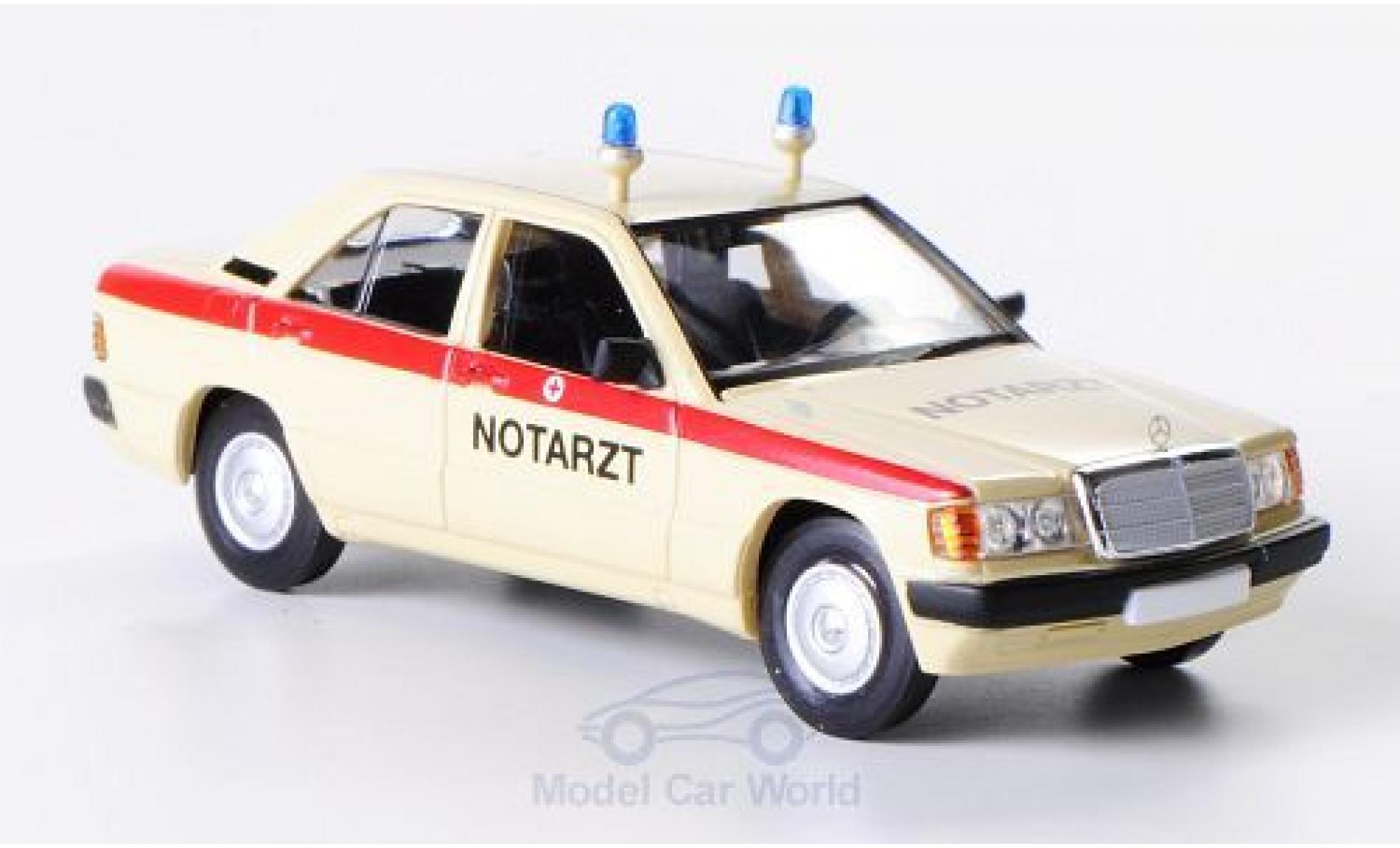 Mercedes 190 E 1/87 Brekina E (W201) Notarzt modellino in miniatura