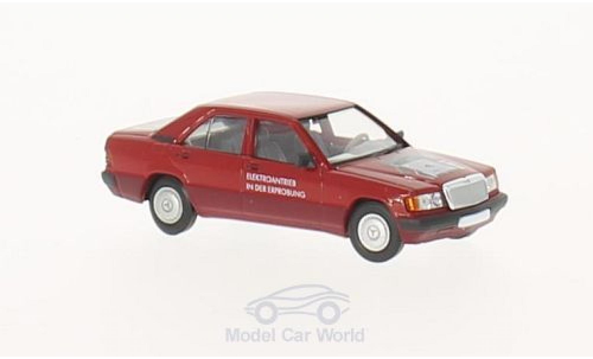 Mercedes 190 E 1/87 Brekina (W201) rosso Elektroantrieb modellino in miniatura