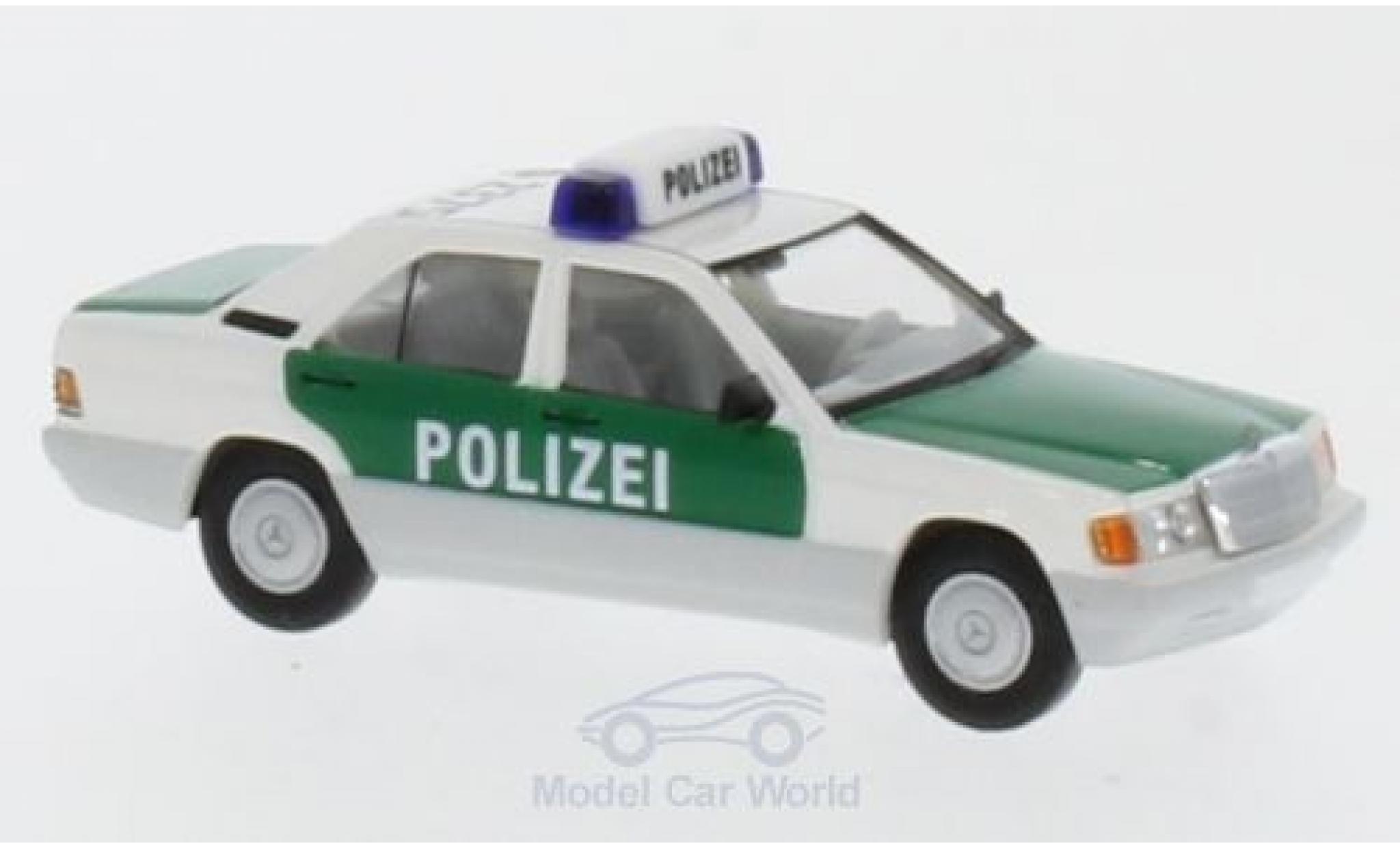 Mercedes 190 E 1/87 Brekina E Polizei Stuttgart mit Dachkennung S-2375 modellino in miniatura