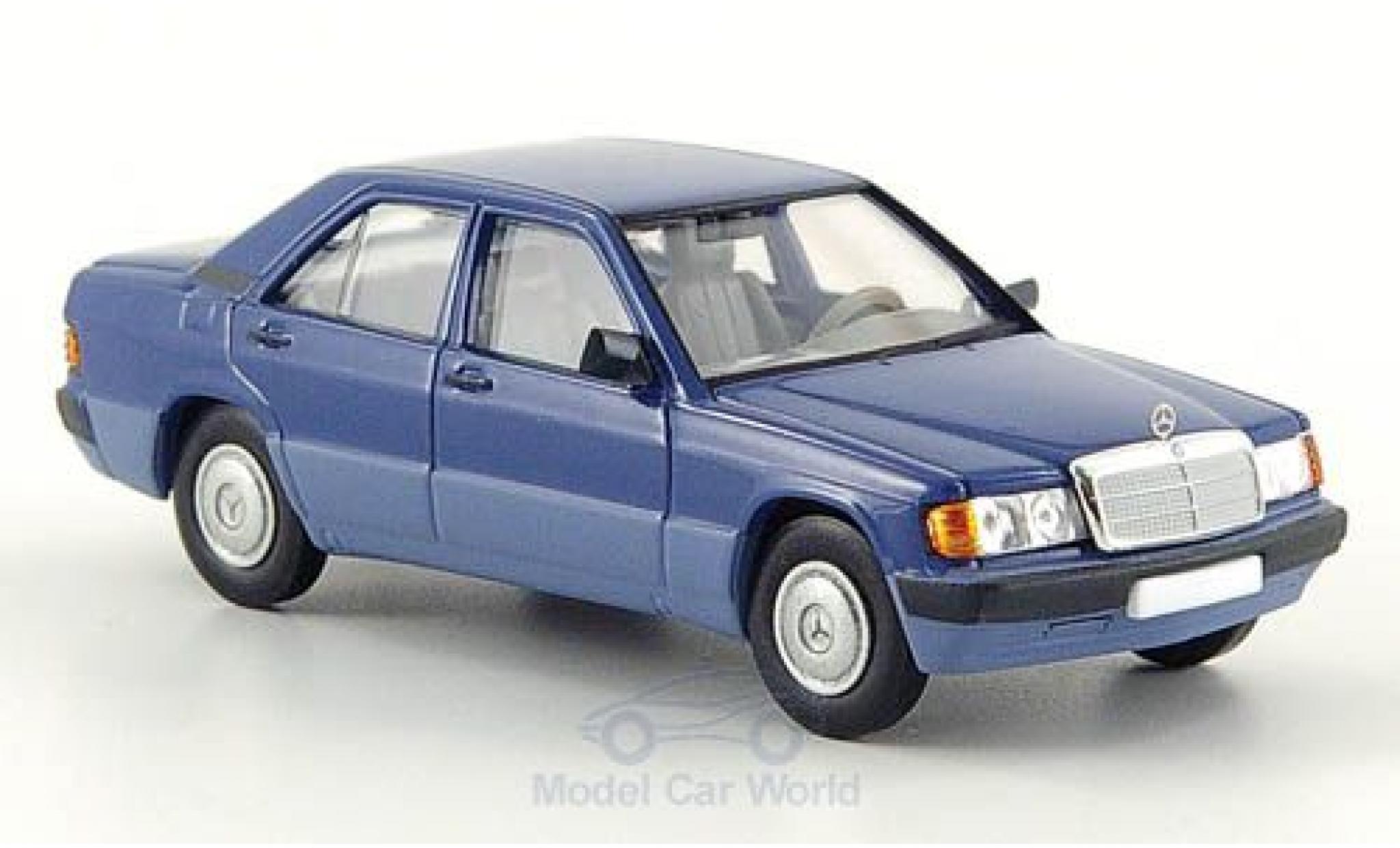 Mercedes 190 E 1/87 Brekina E (W201) blu 1988 modellino in miniatura