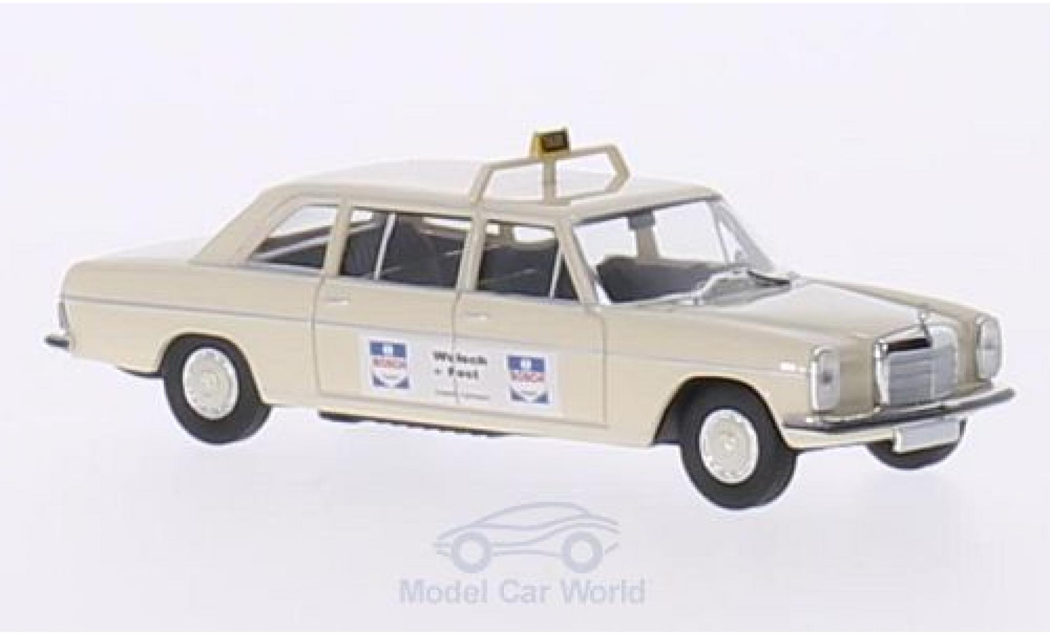 Mercedes 220 1/87 Brekina D Lang (V115) beige Taxi (D) / Wulsch modellino in miniatura