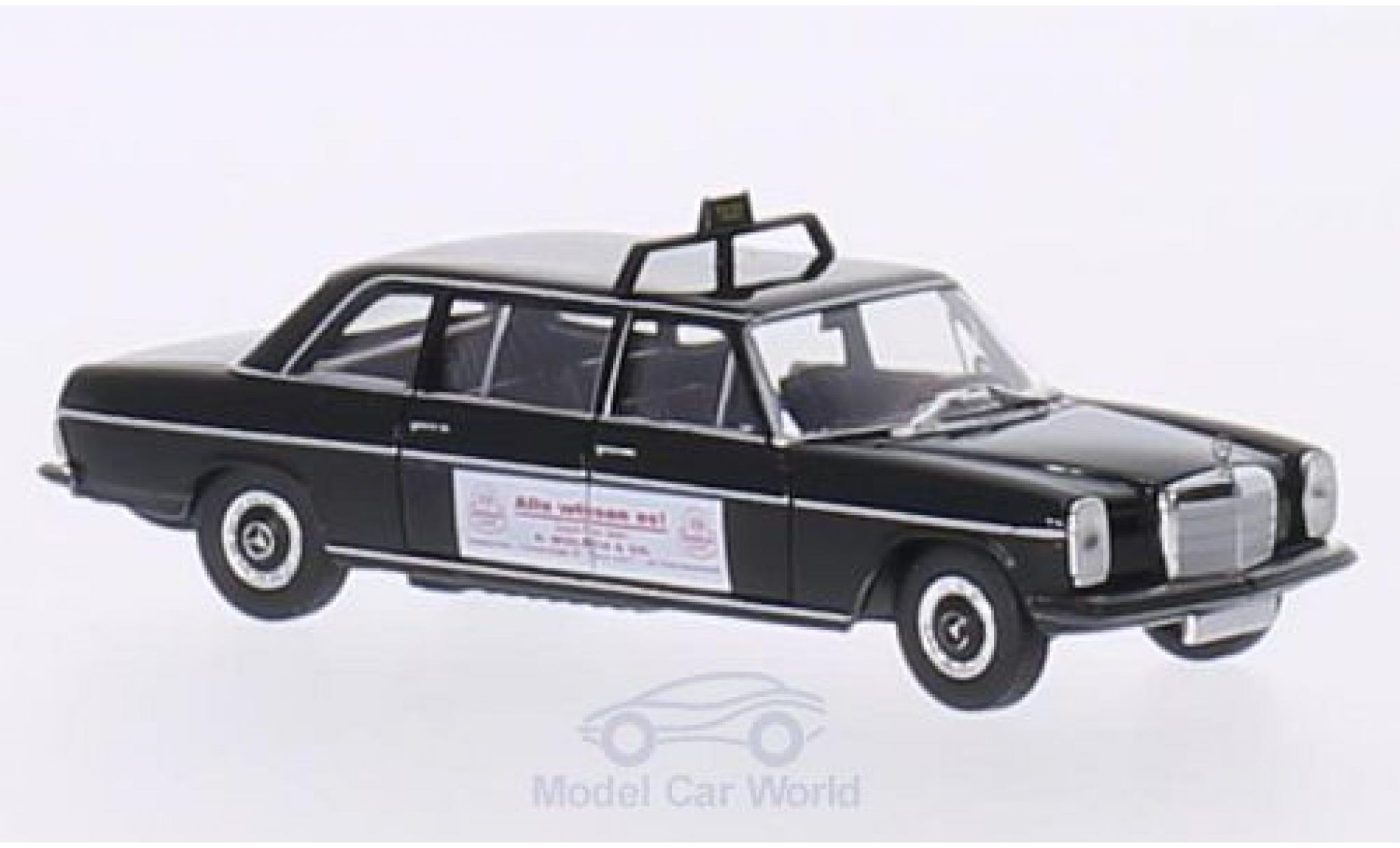 Mercedes 220 1/87 Brekina D Lang (V115) nero Taxi (D) / Wulsch modellino in miniatura