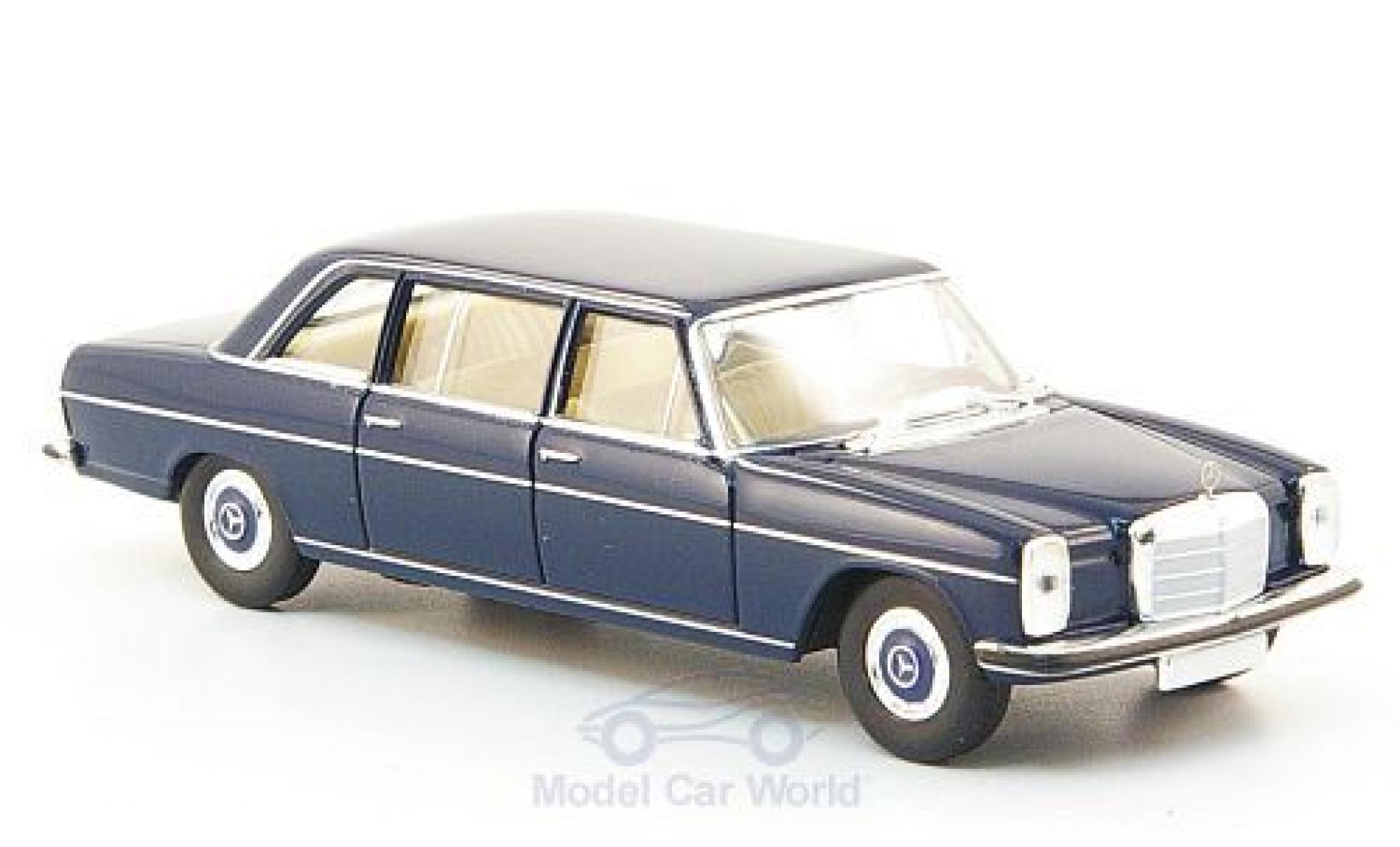 Mercedes 220 1/87 Brekina D lang (W115) blu modellino in miniatura